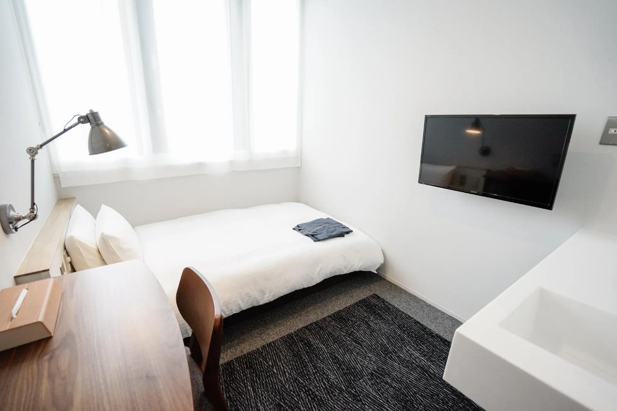 Day, Bed in Hotel Potmum Sapporo