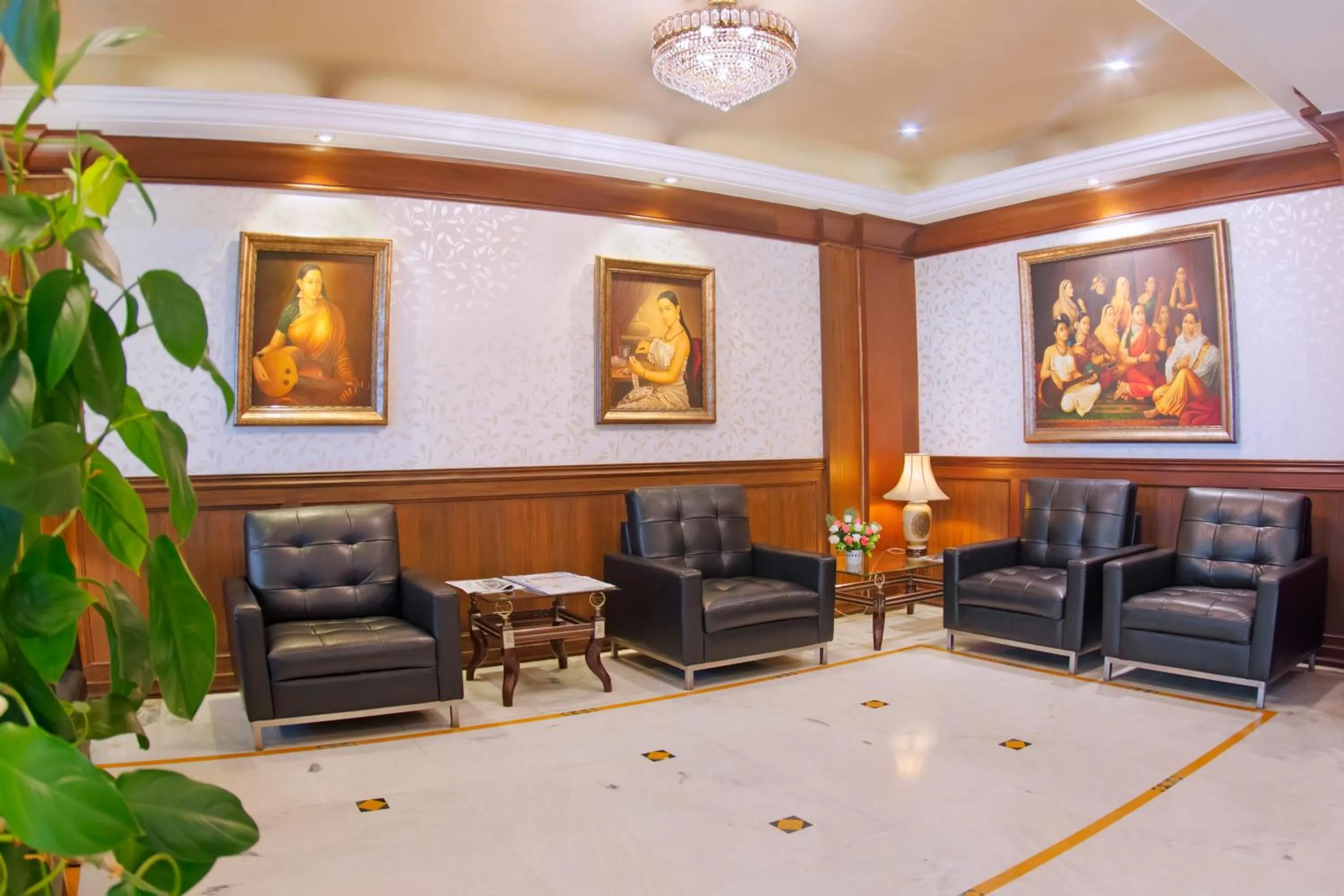 Seating area in President Hotel