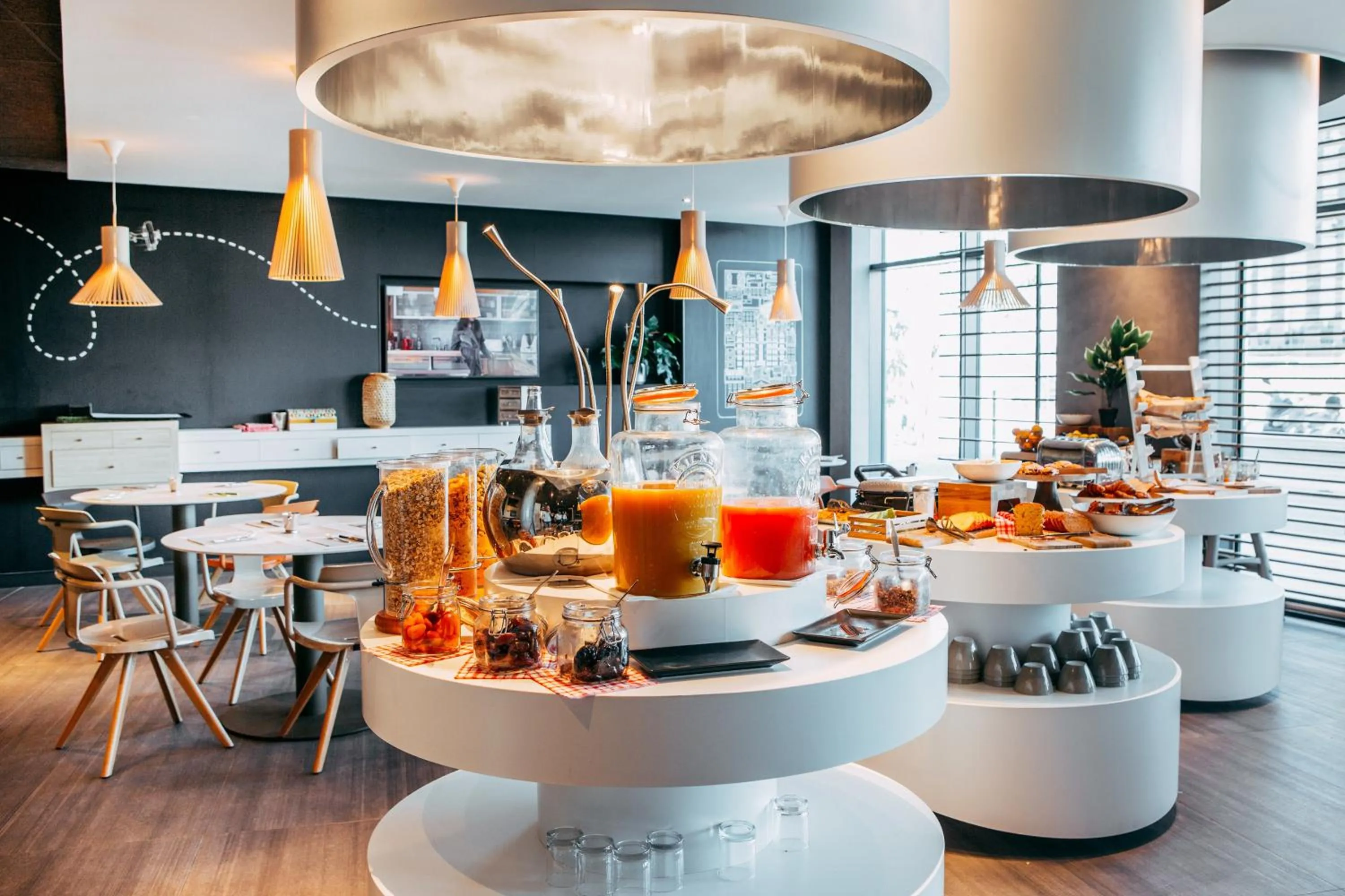 Buffet breakfast in Novotel Paris Coeur d'Orly Airport