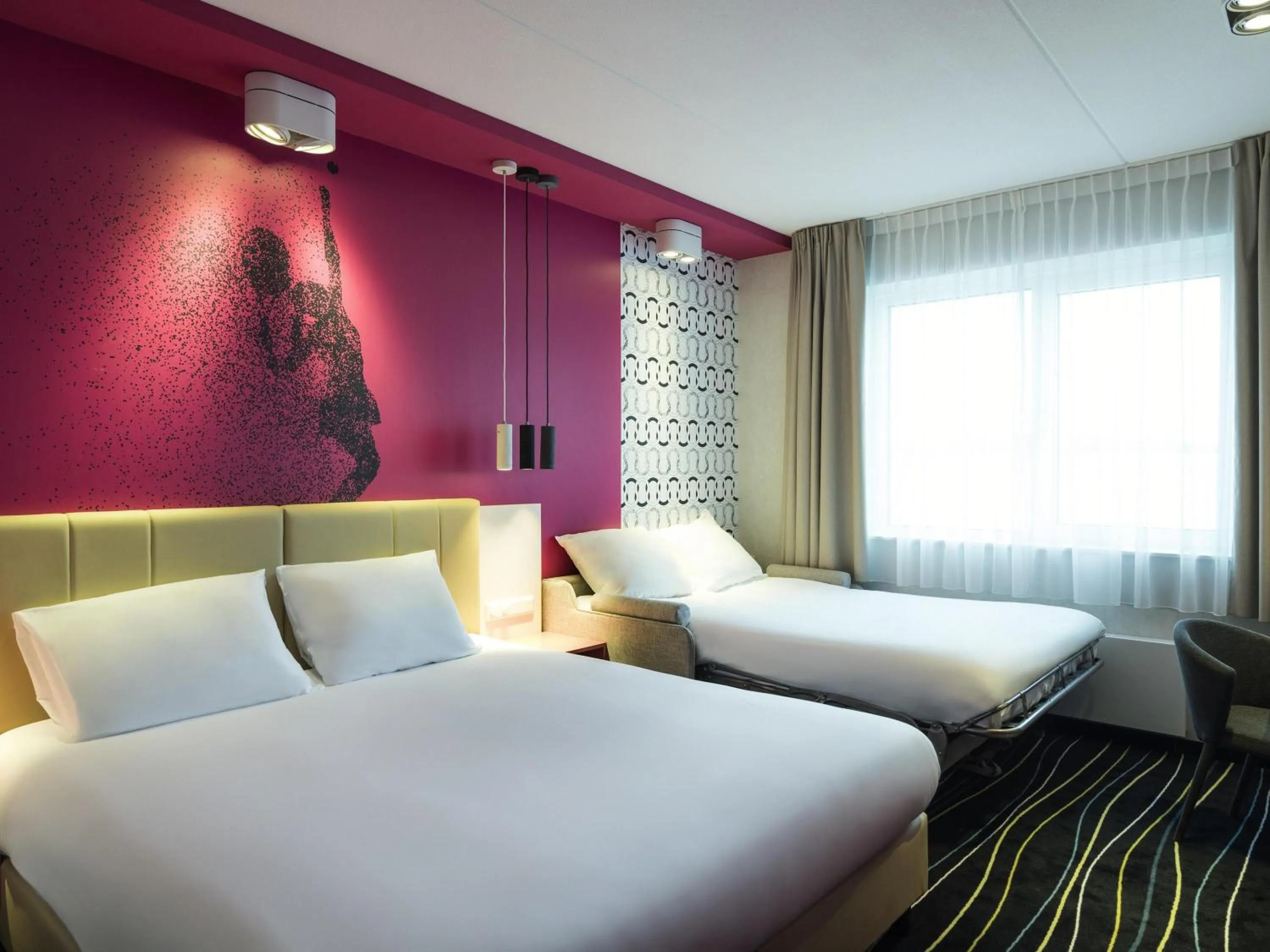Bedroom, Bed in ibis Styles Haarlem City