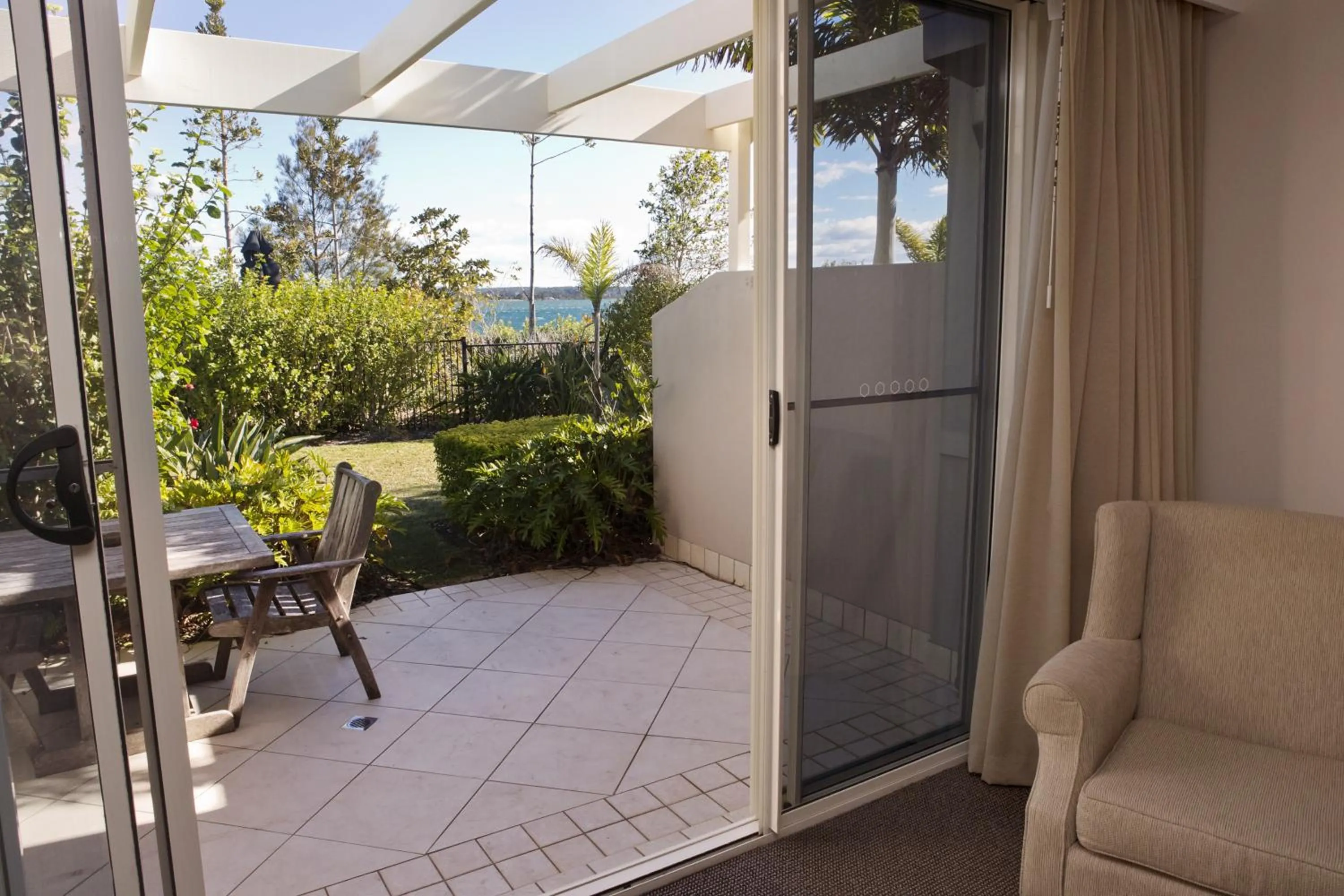 Patio in Harrington River Lodge