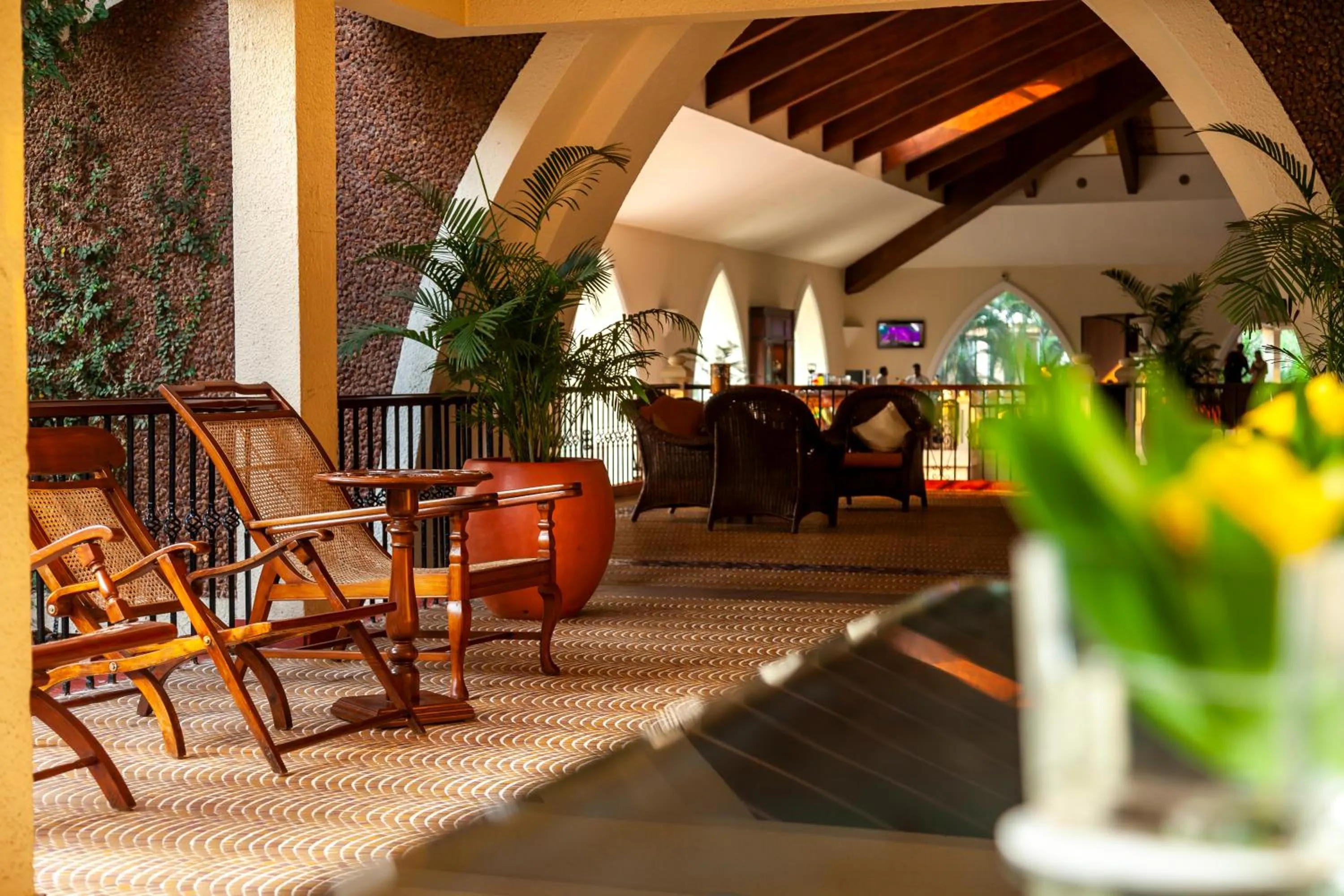 Seating area in Caravela Beach Resort