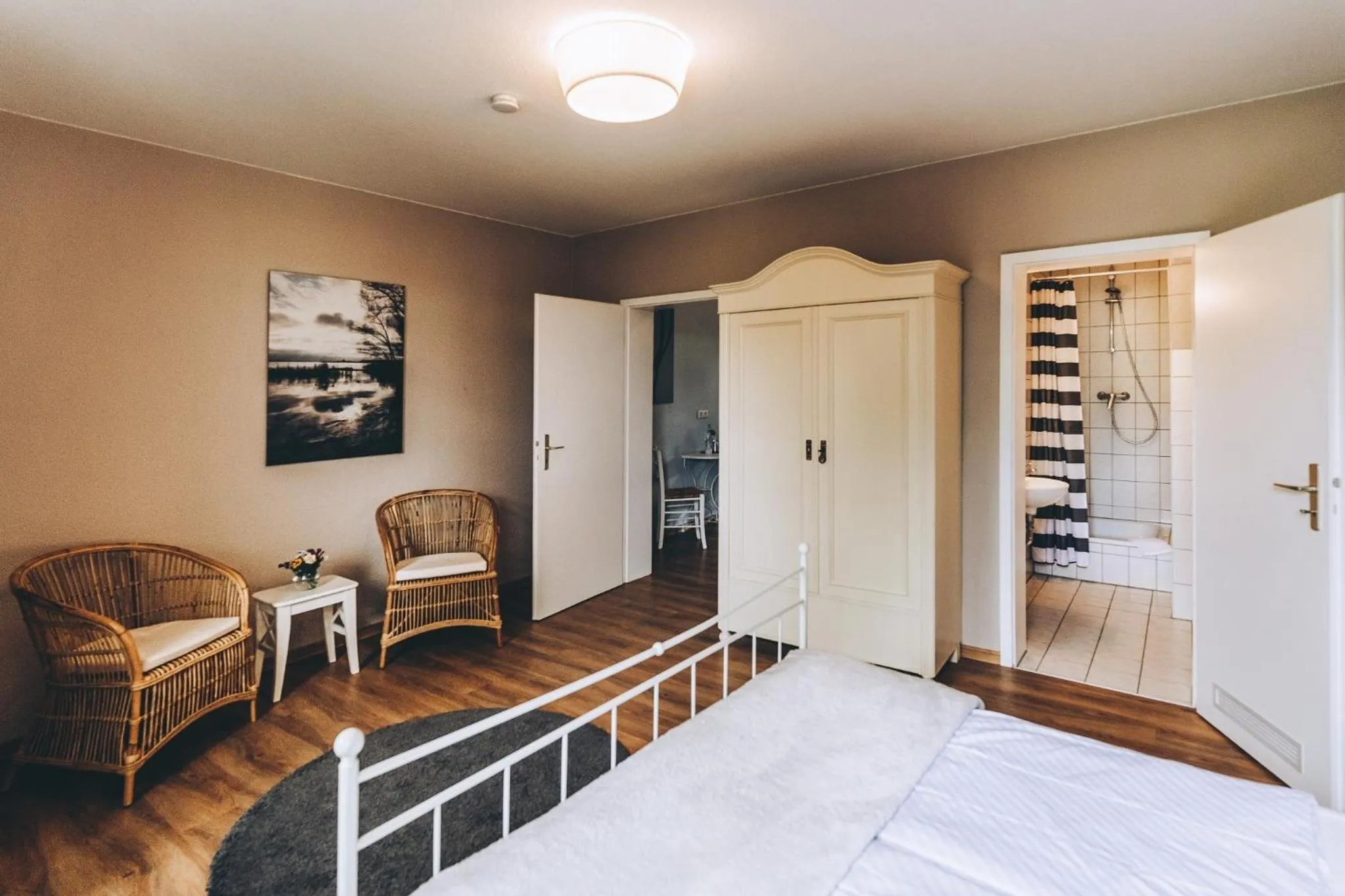 Bedroom, Bed in Pension Alter Hafen