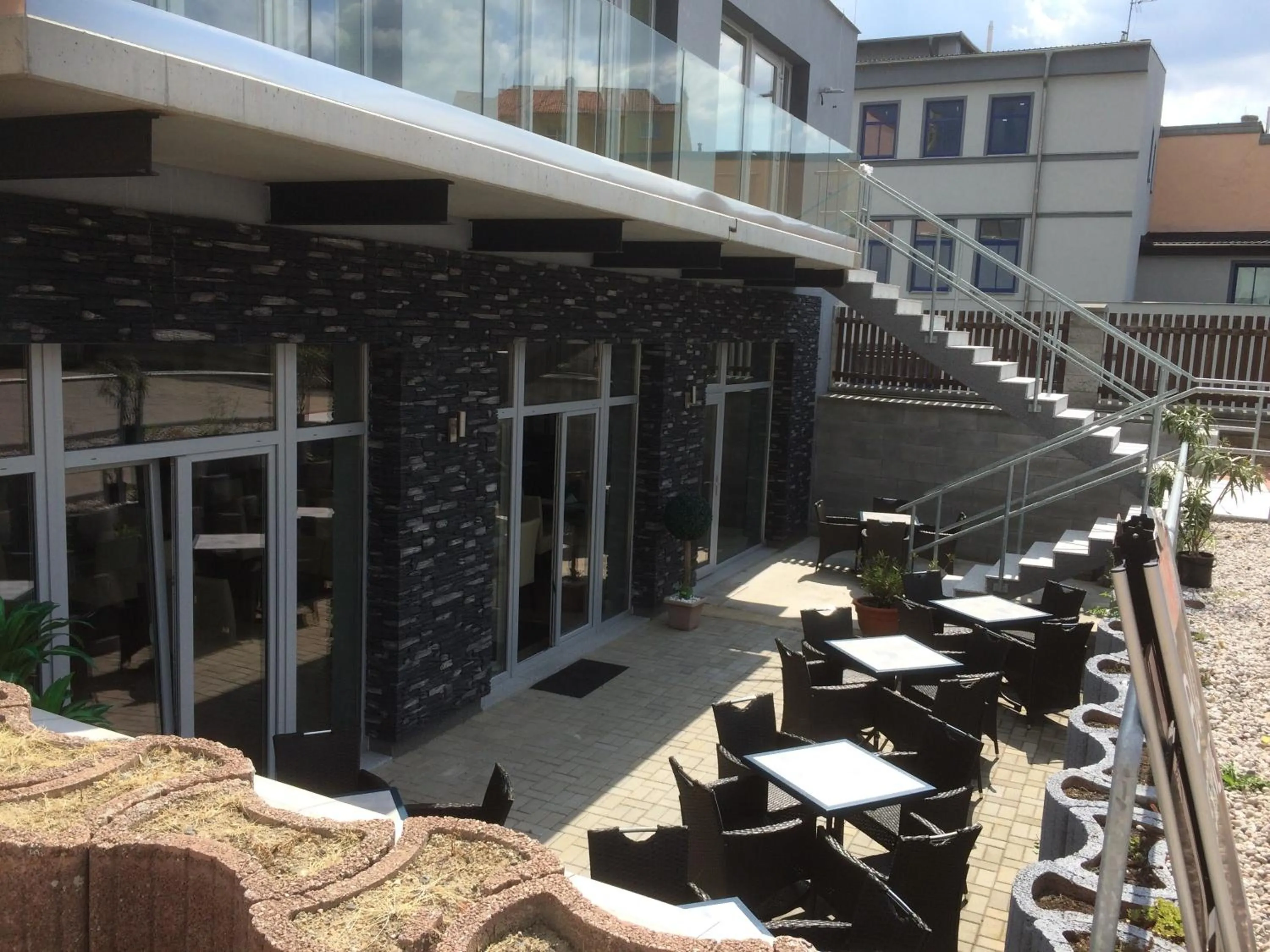 Patio in Hotel Slavie