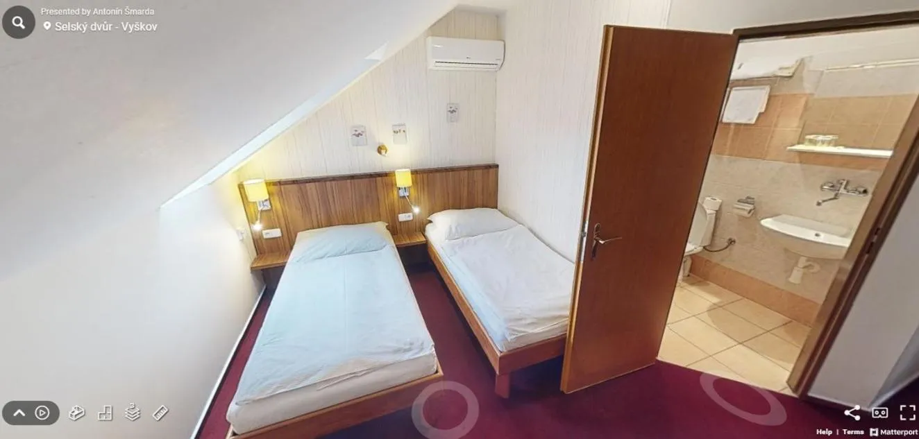 Bedroom, Bed in Hotel Selsky Dvur