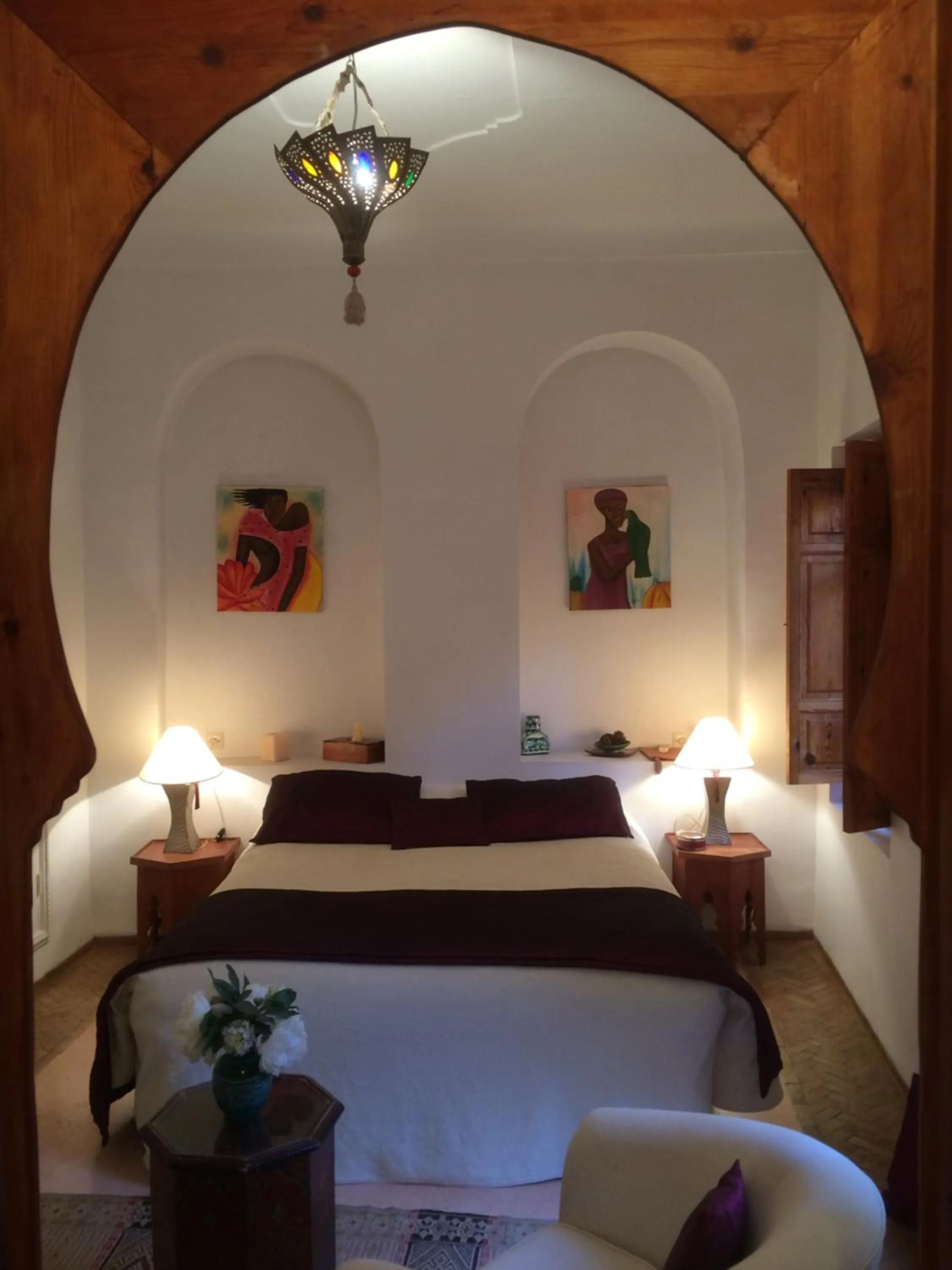 Bed in Riad Irene