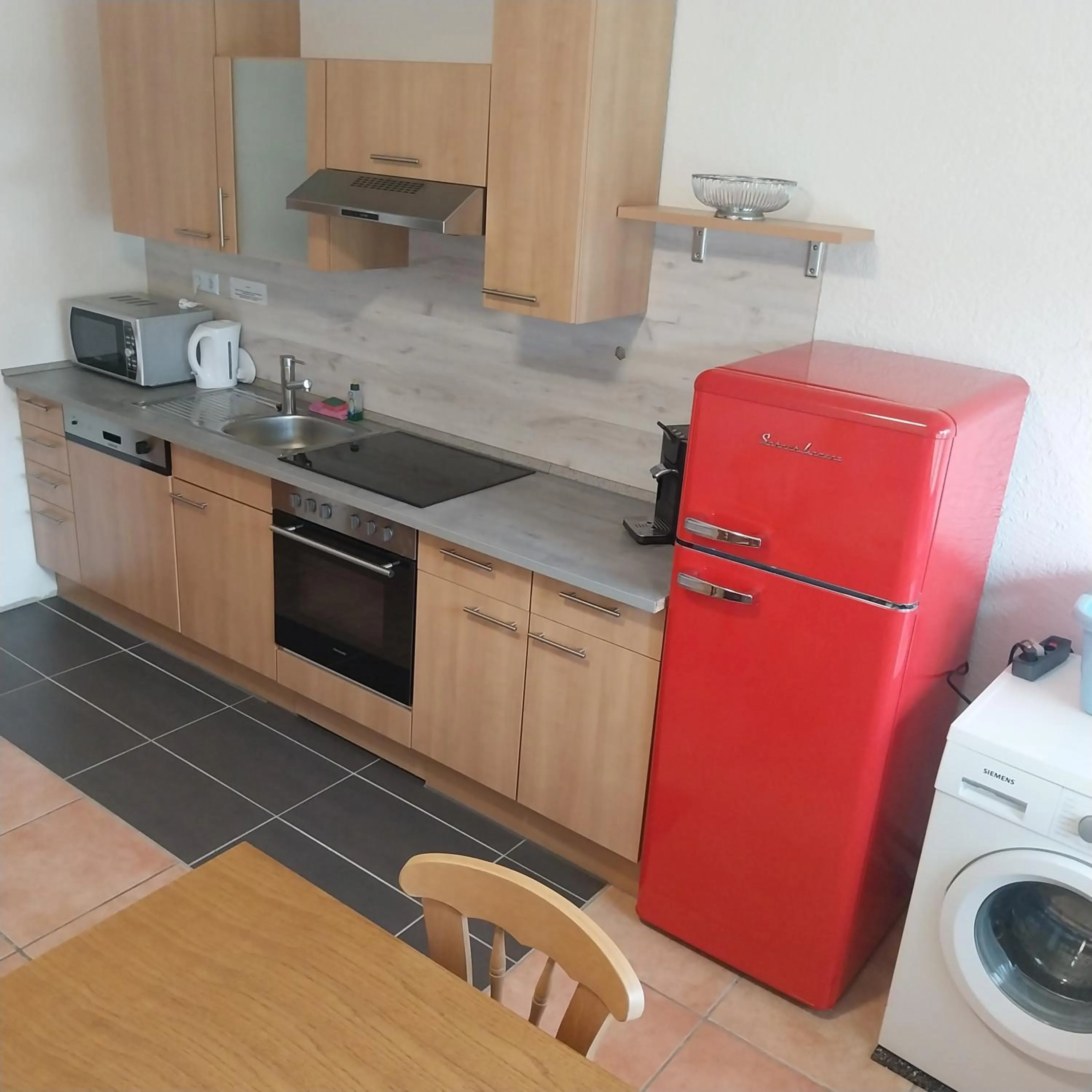 Kitchen or kitchenette in Landhaus im kühlen Grunde Garni