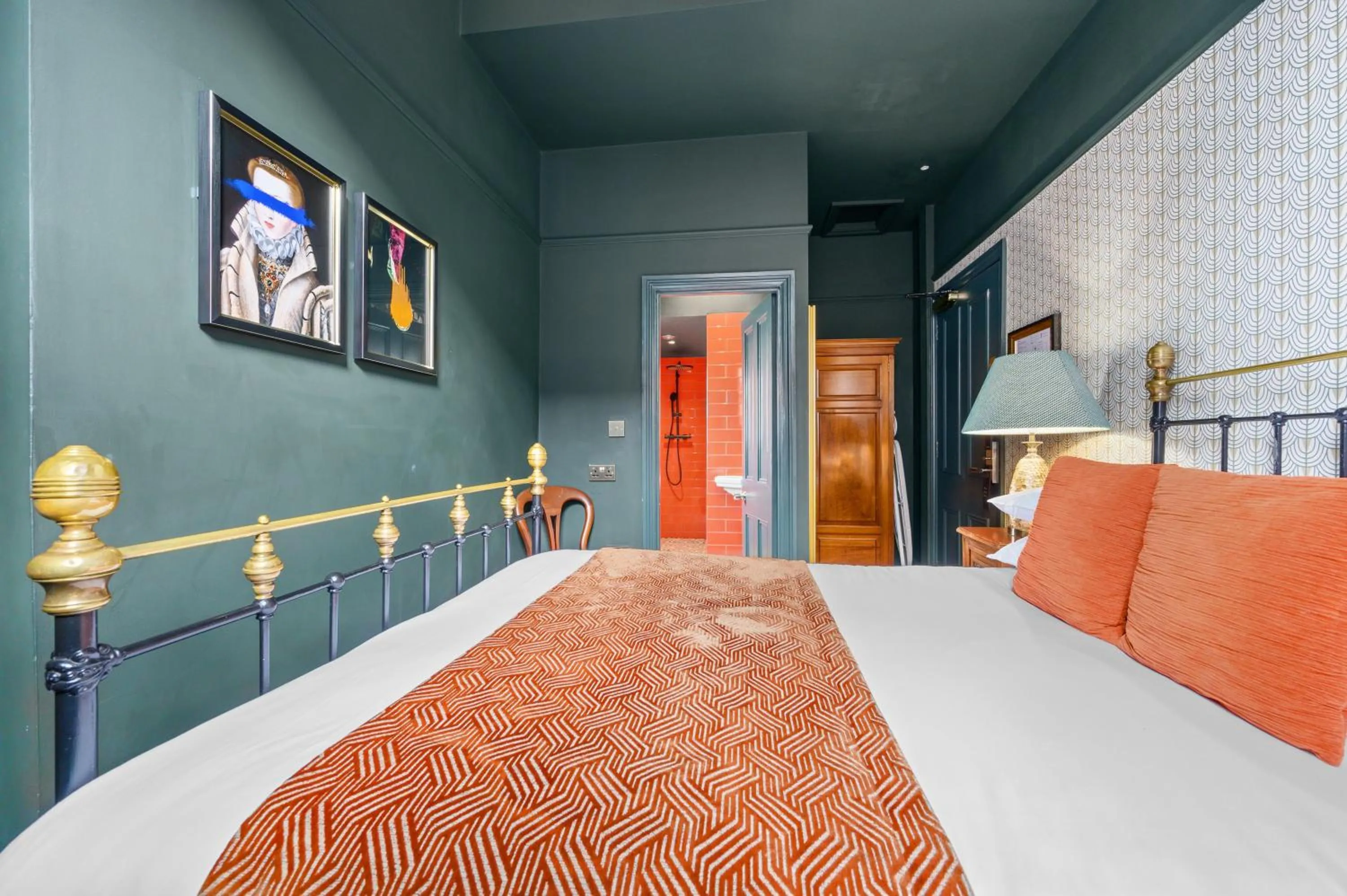 Bed in Clementine's Guest House