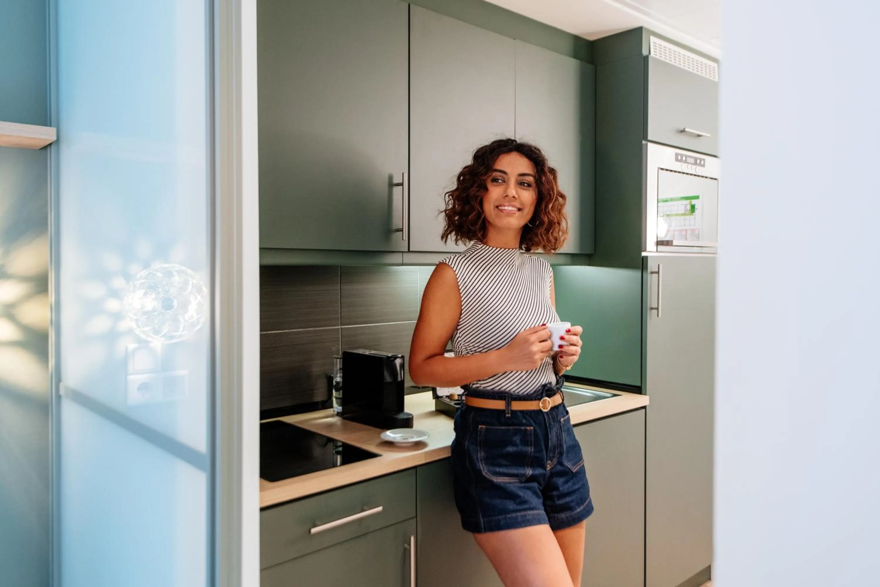 kitchen in Aparthotel Adagio Muenchen City