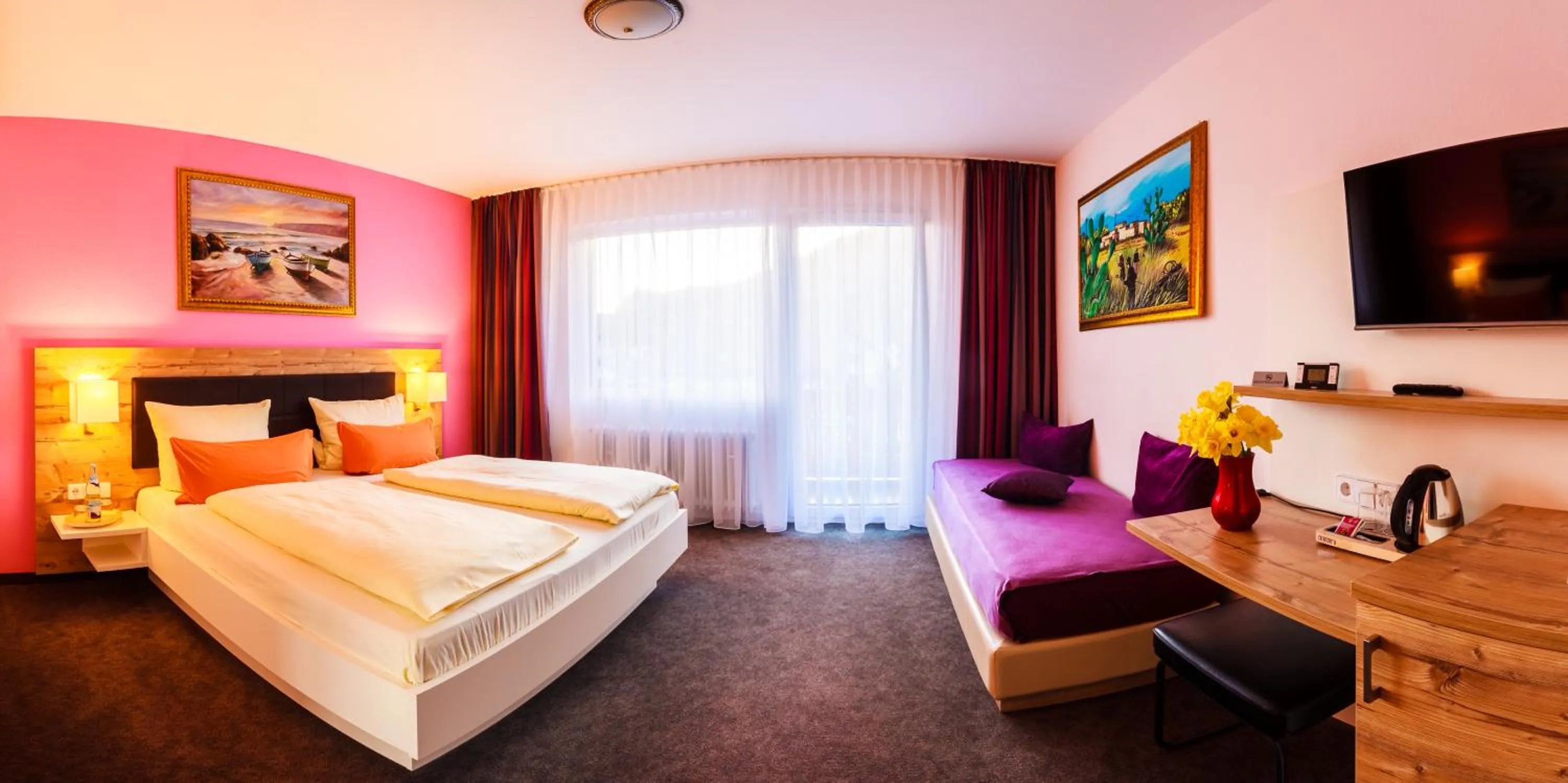 Bedroom, Bed in Schwarzwaldhotel Sonne