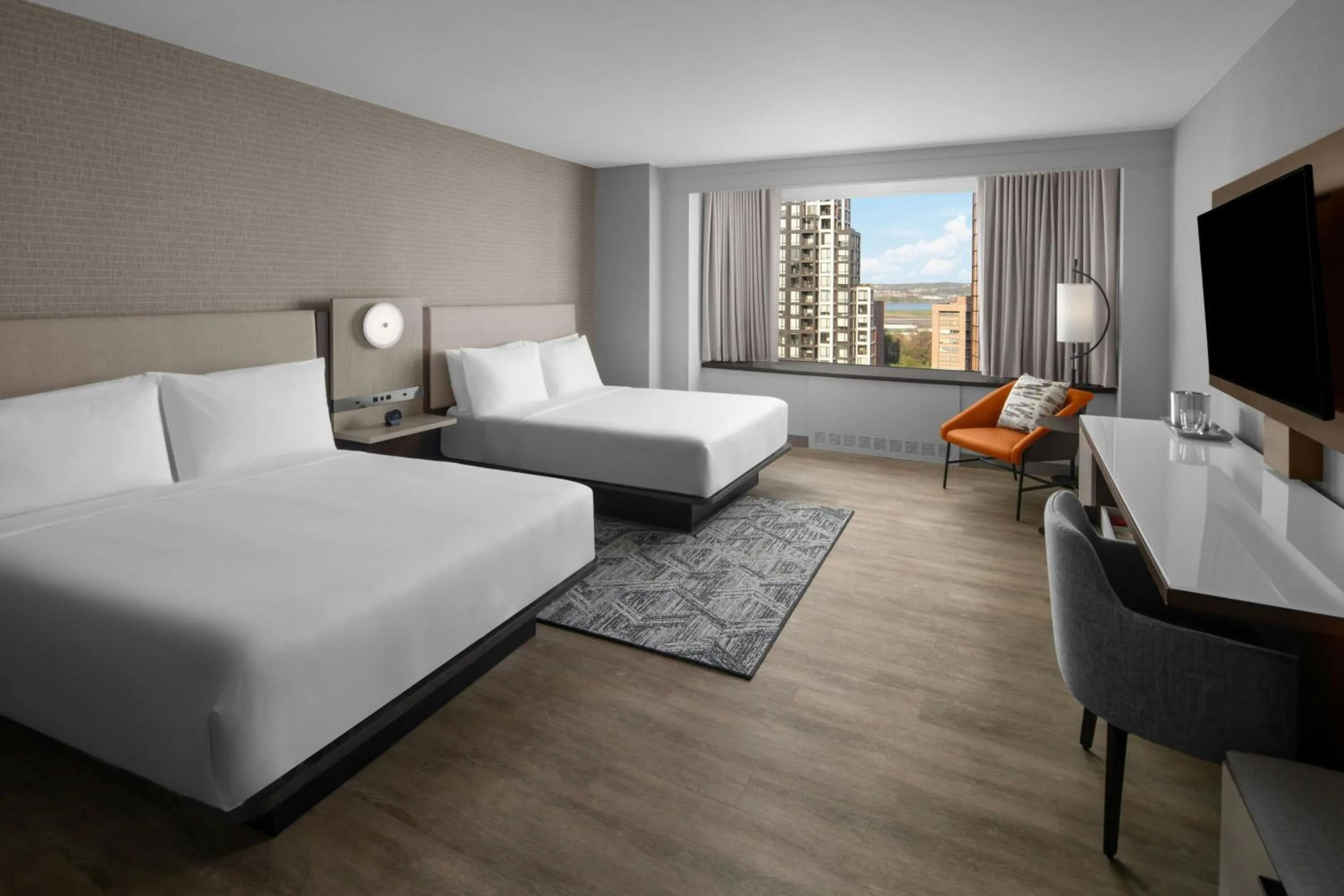 Photo of the whole room, Bed in AC Hotel Arlington National Landing