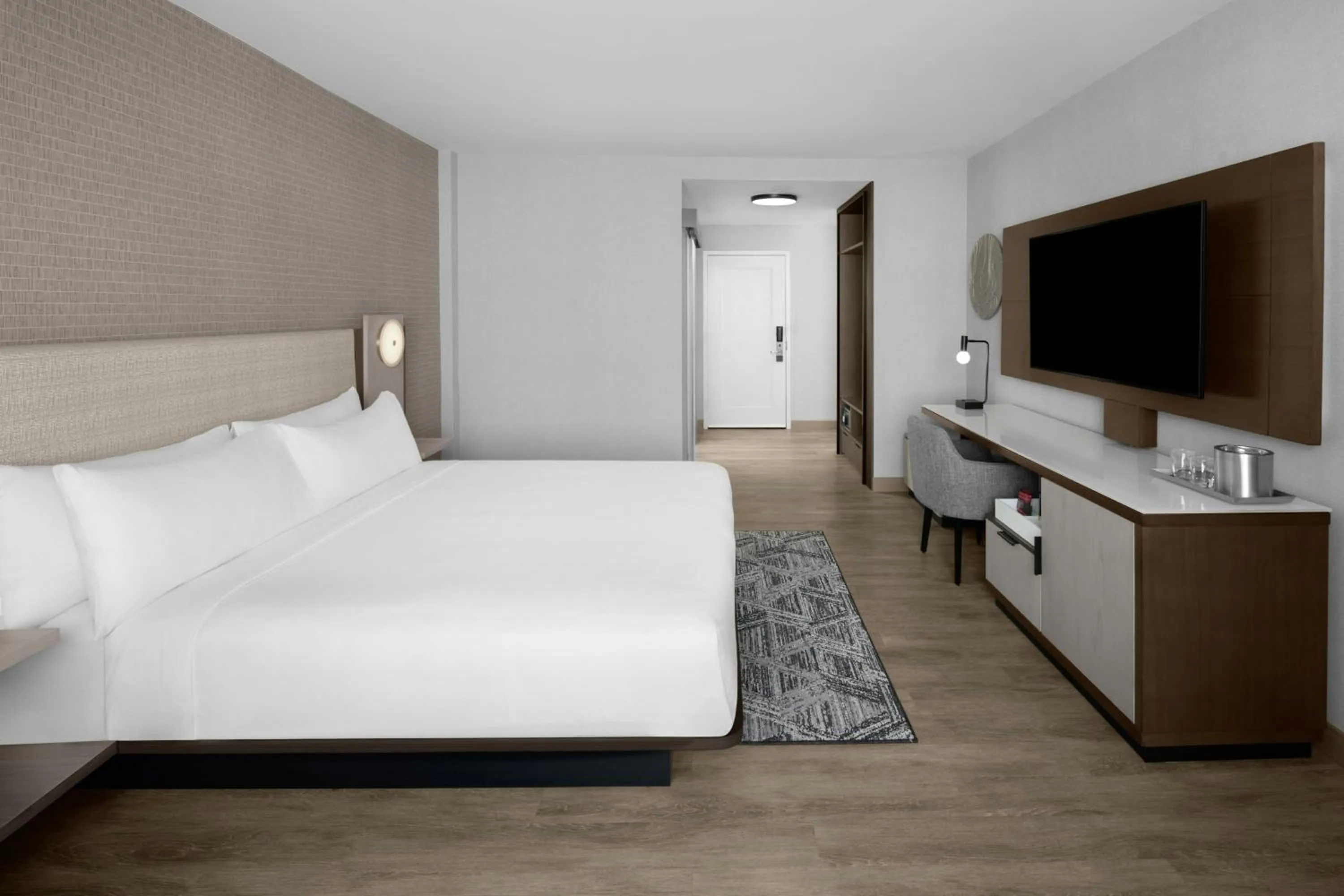 Photo of the whole room, Bed in AC Hotel Arlington National Landing