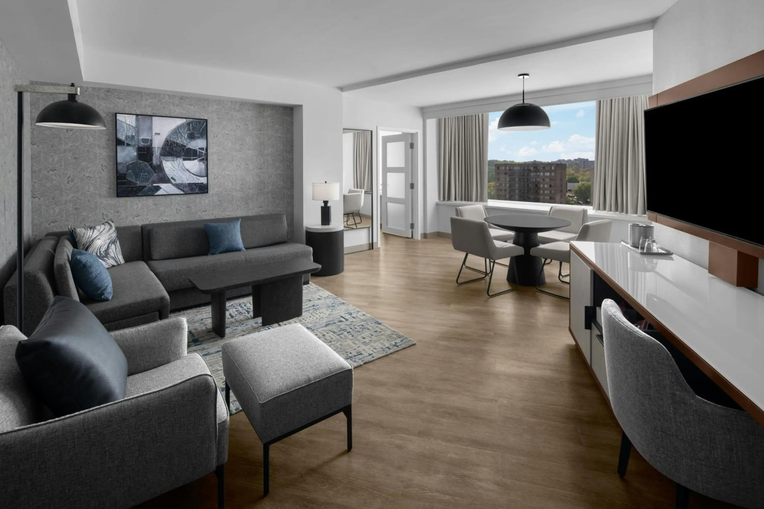 Living room in AC Hotel Arlington National Landing