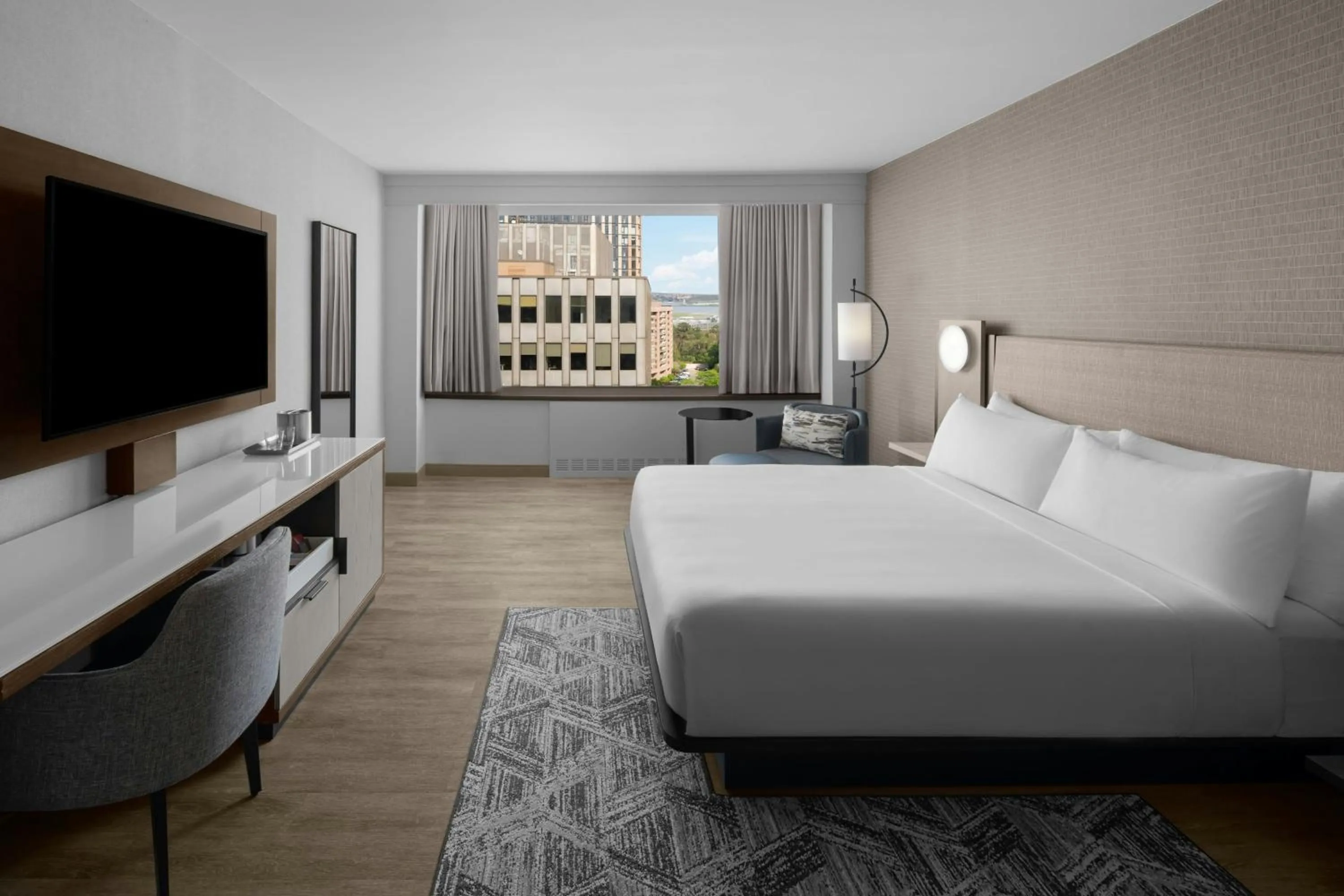 Photo of the whole room, Bed in AC Hotel Arlington National Landing