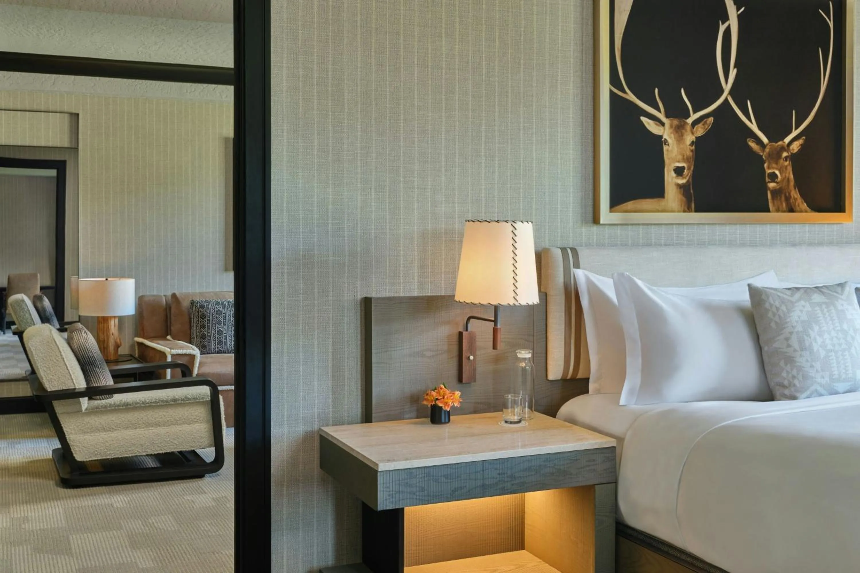 Living room, Bed in The Ritz-Carlton, Bachelor Gulch