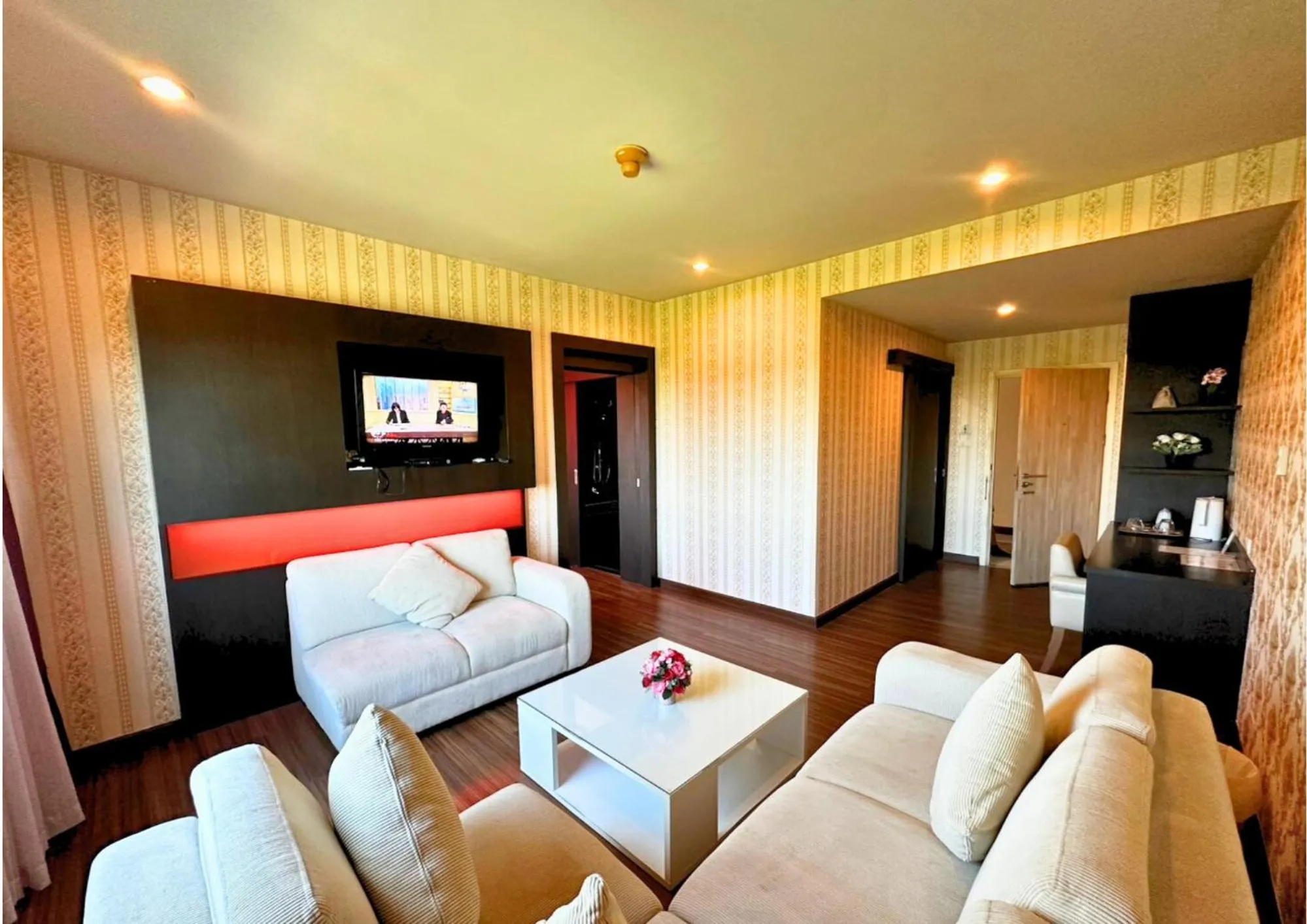 Seating area, Bed in Akelada Hotel