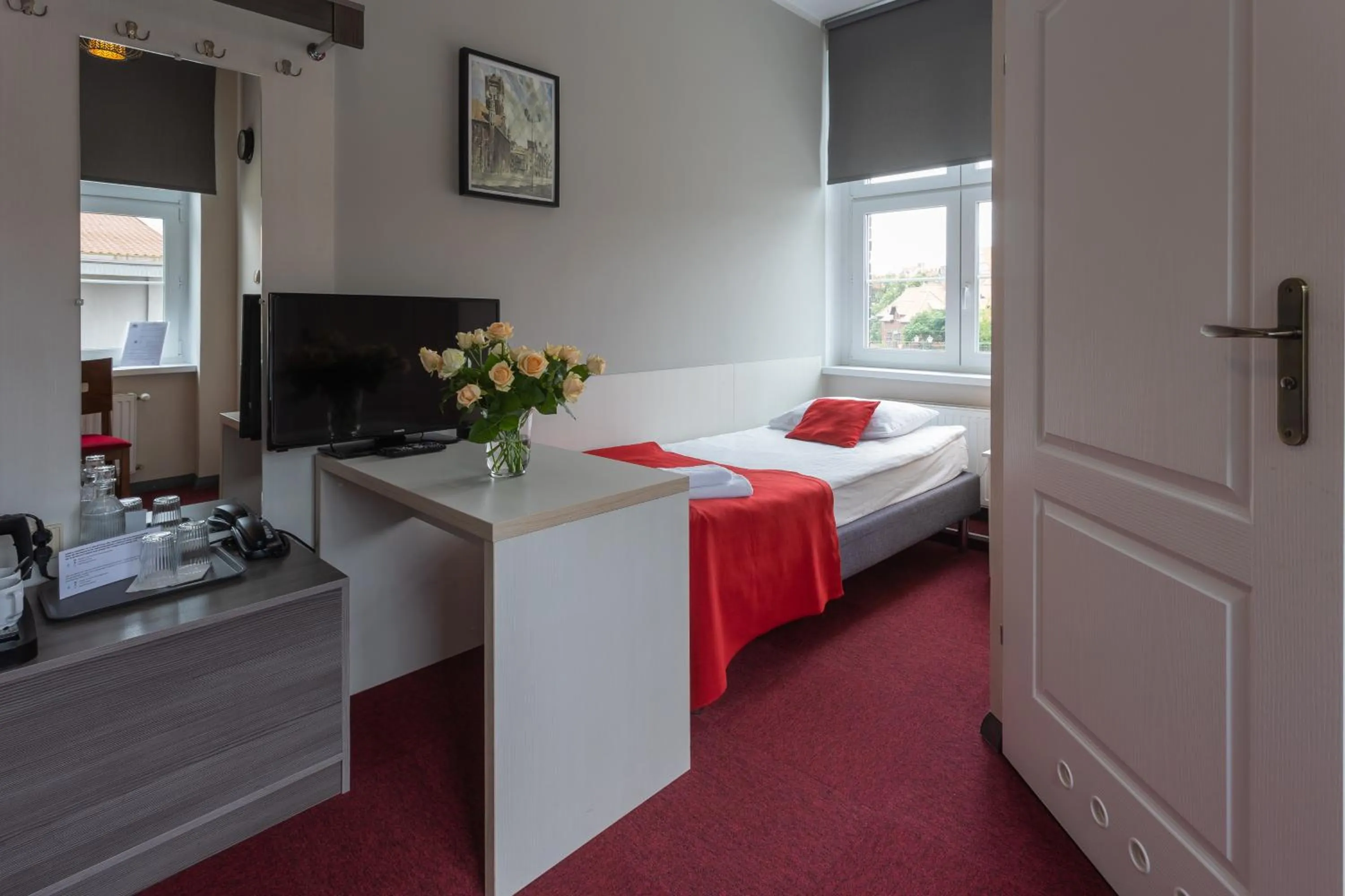 View (from property/room), Bed in Hotel Przystanek Torun