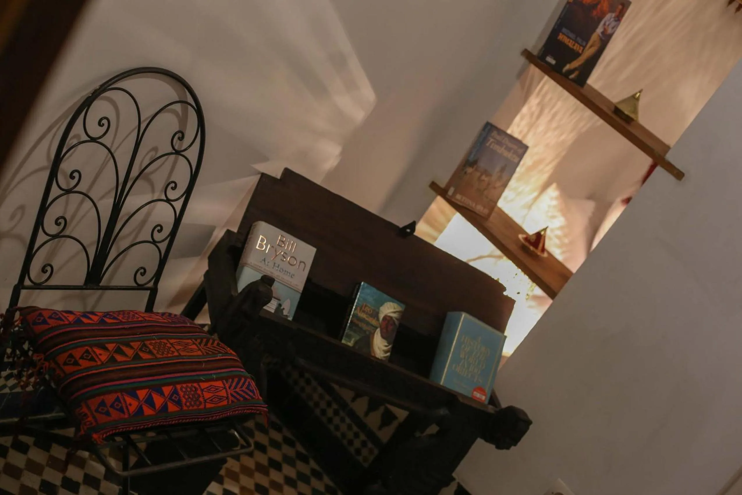Seating area, Bed in Riad Gzira Fez