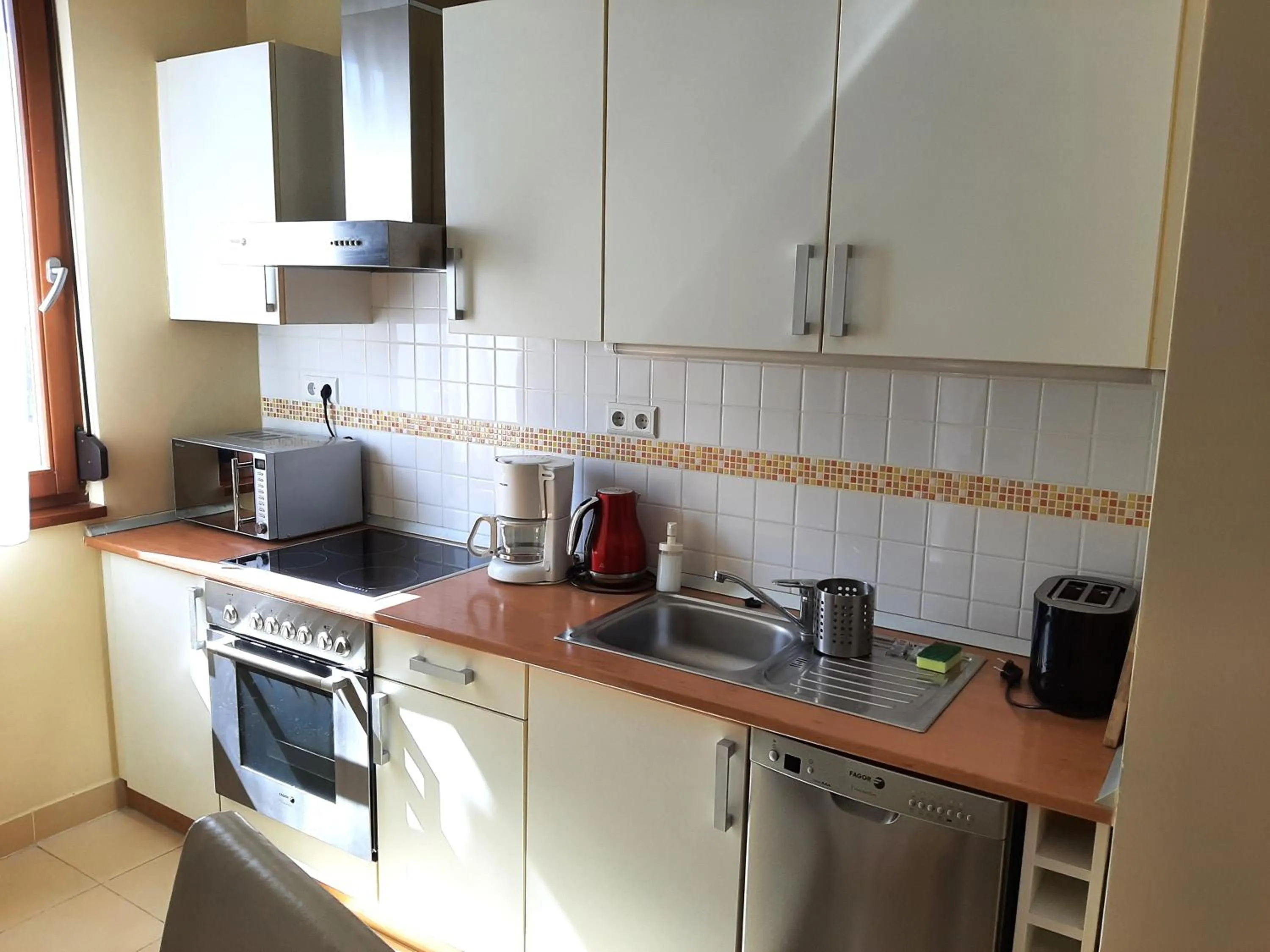 kitchen in Trendy Deluxe Apartments