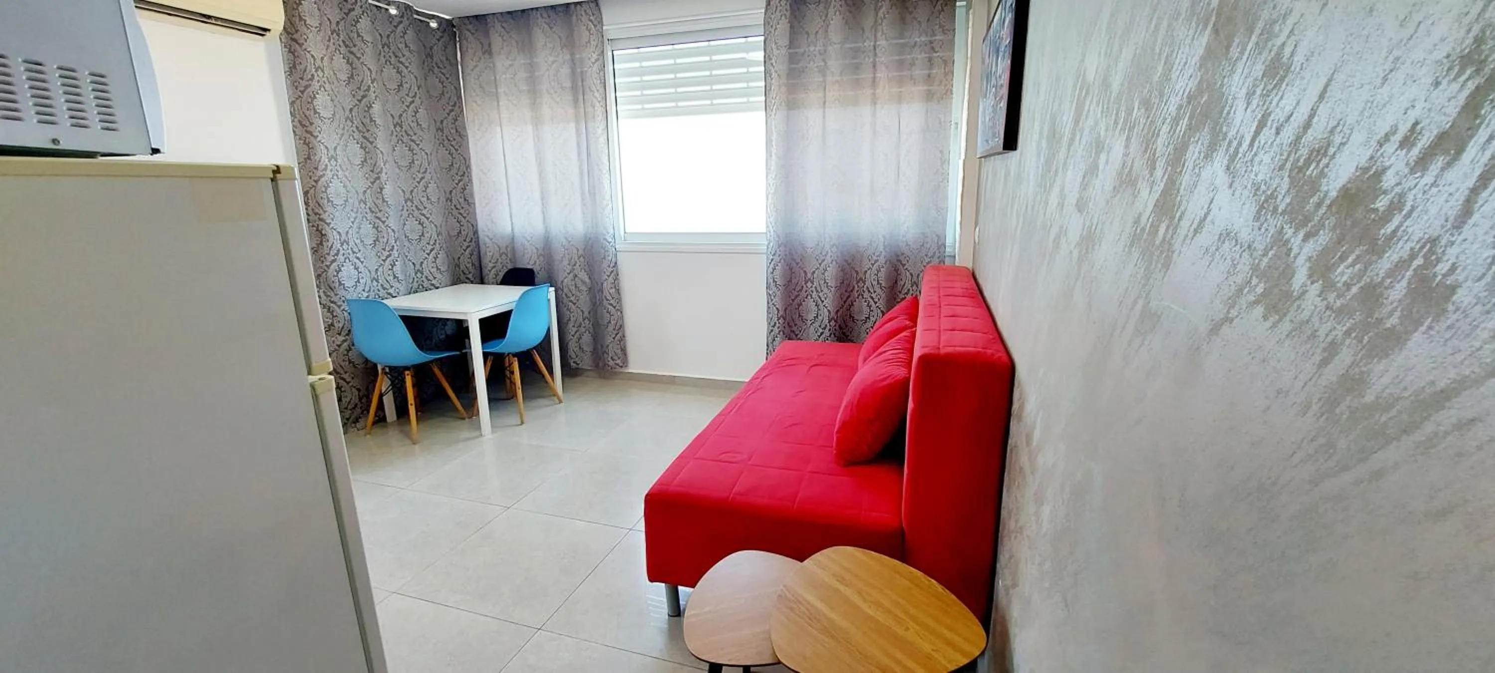Living room in 612 apartment on the beach