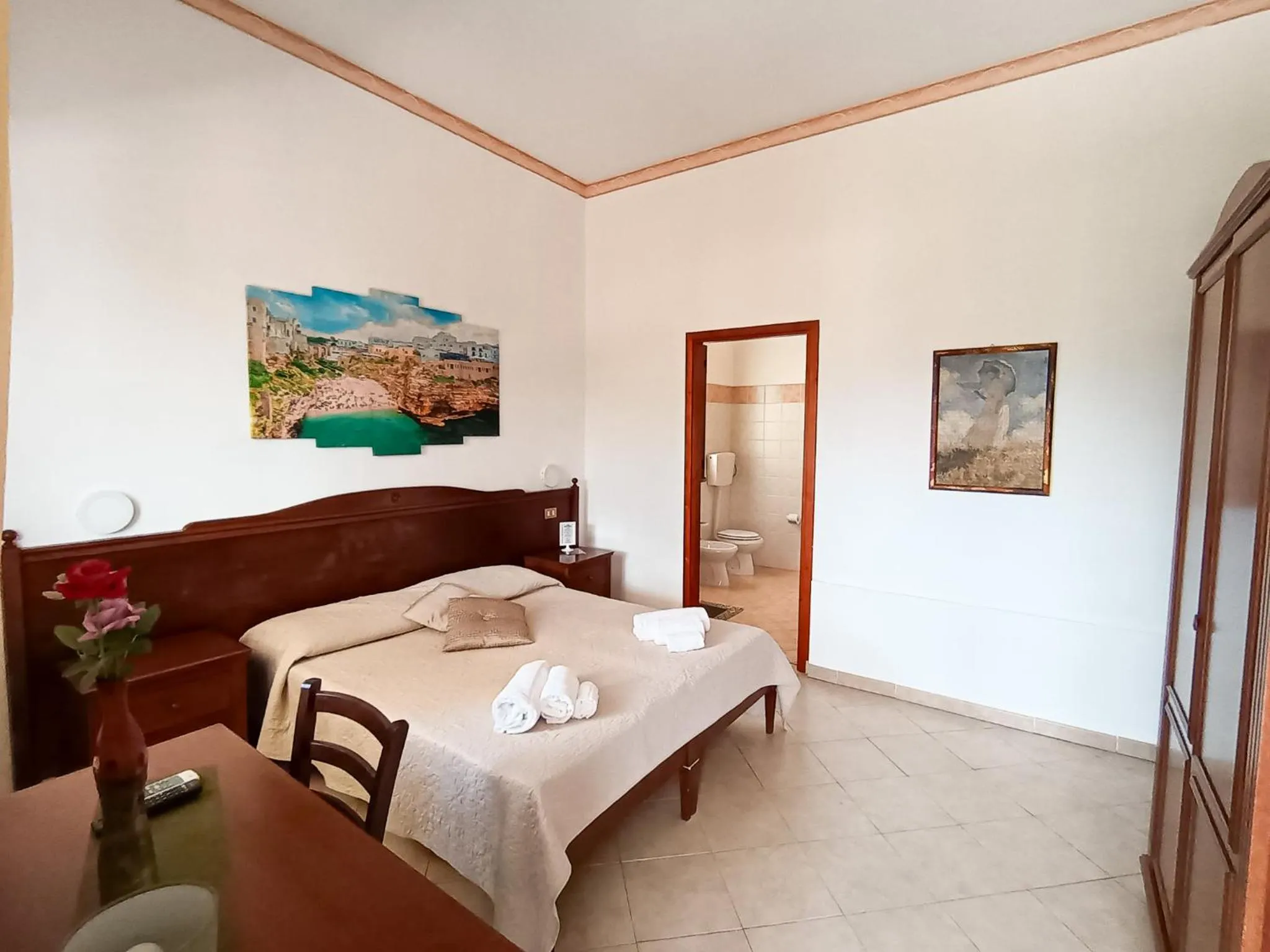 Bed in Hotel Grotticelli