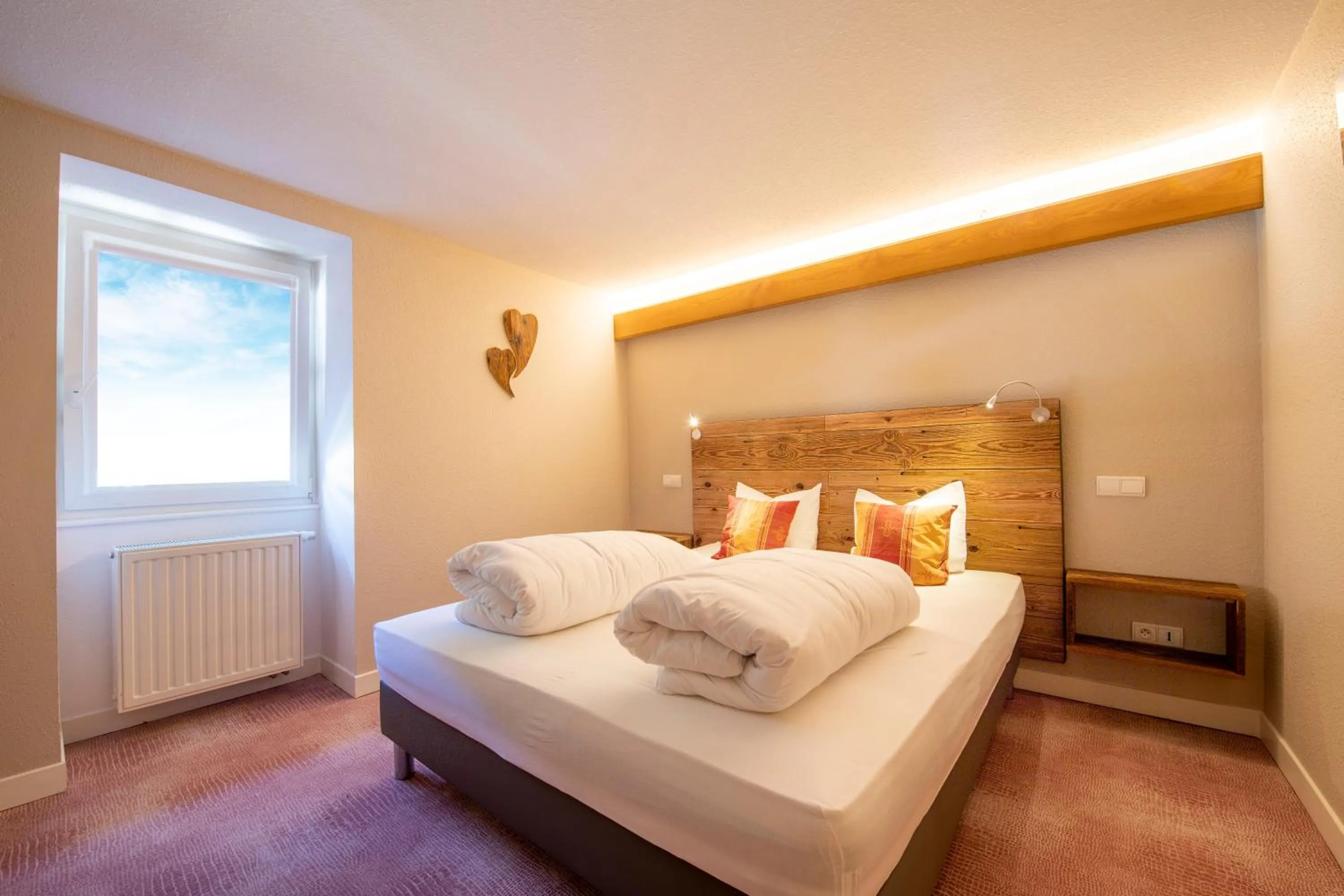 Bed in Hôtel Restaurant Valneige