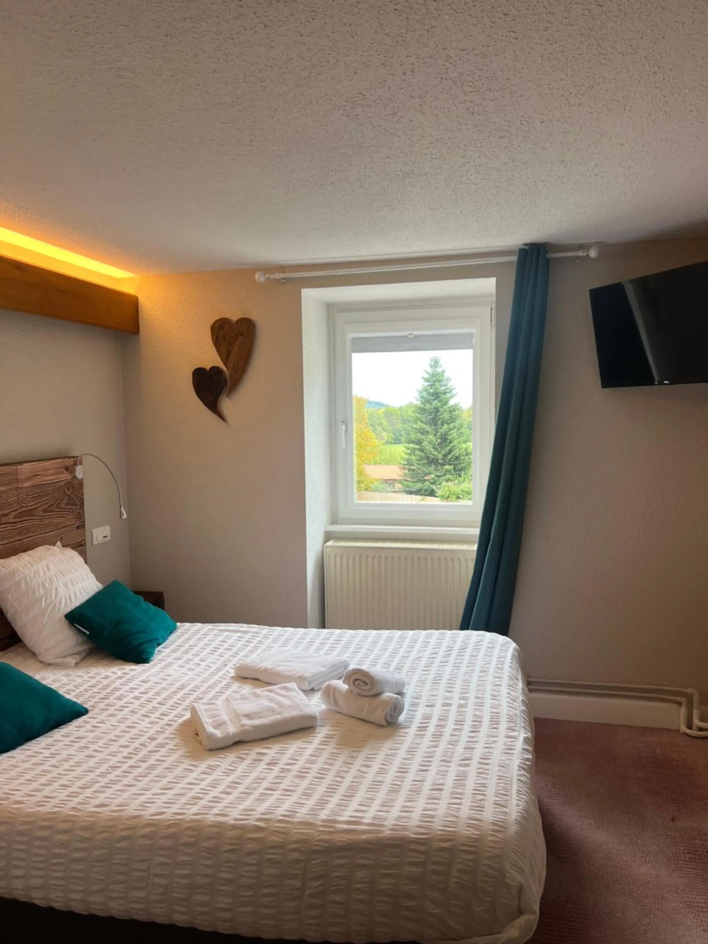 Bed in Hôtel Restaurant Valneige