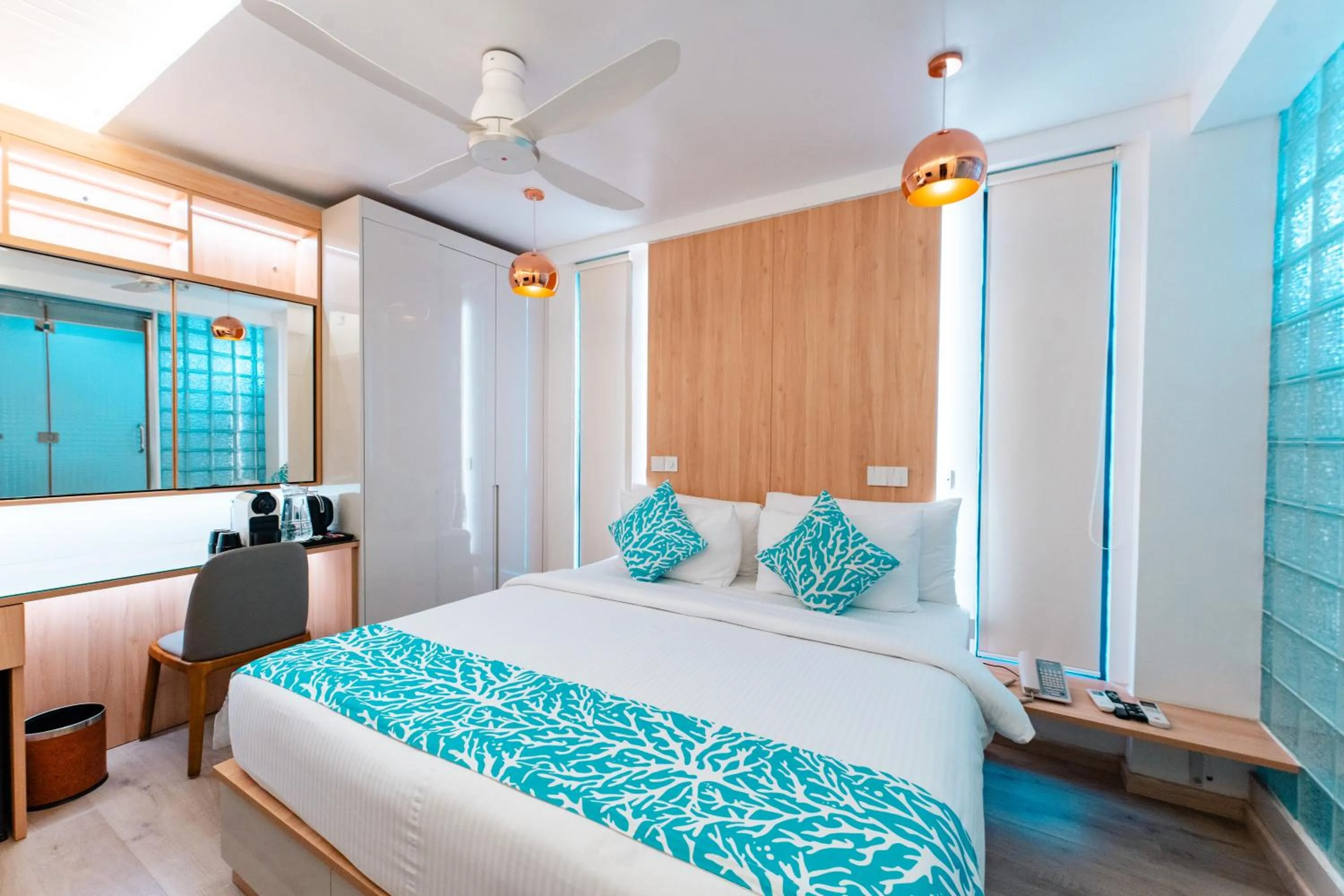 Bed in Hotel Star Shell