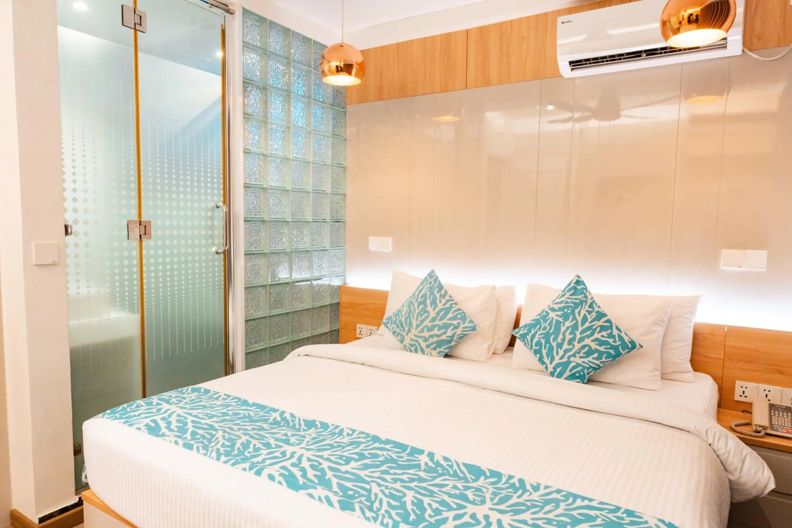 Bed in Hotel Star Shell