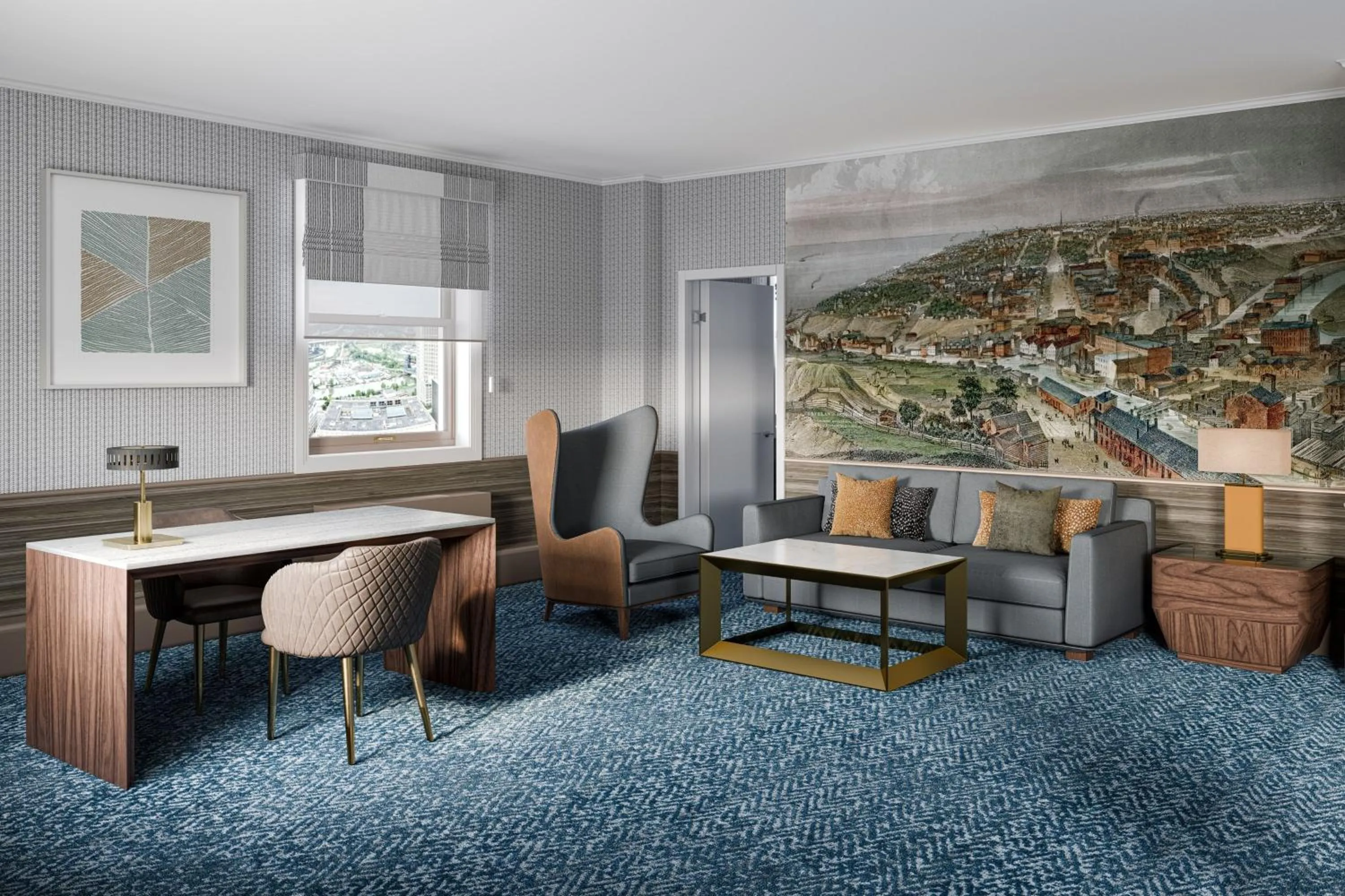 Photo of the whole room in Hotel Cleveland Autograph Collection