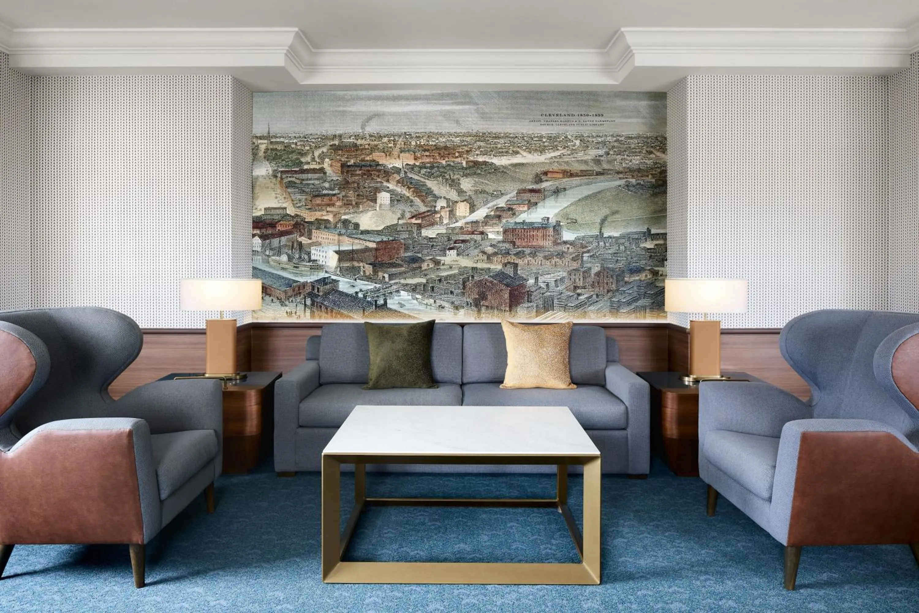 Photo of the whole room in Hotel Cleveland Autograph Collection