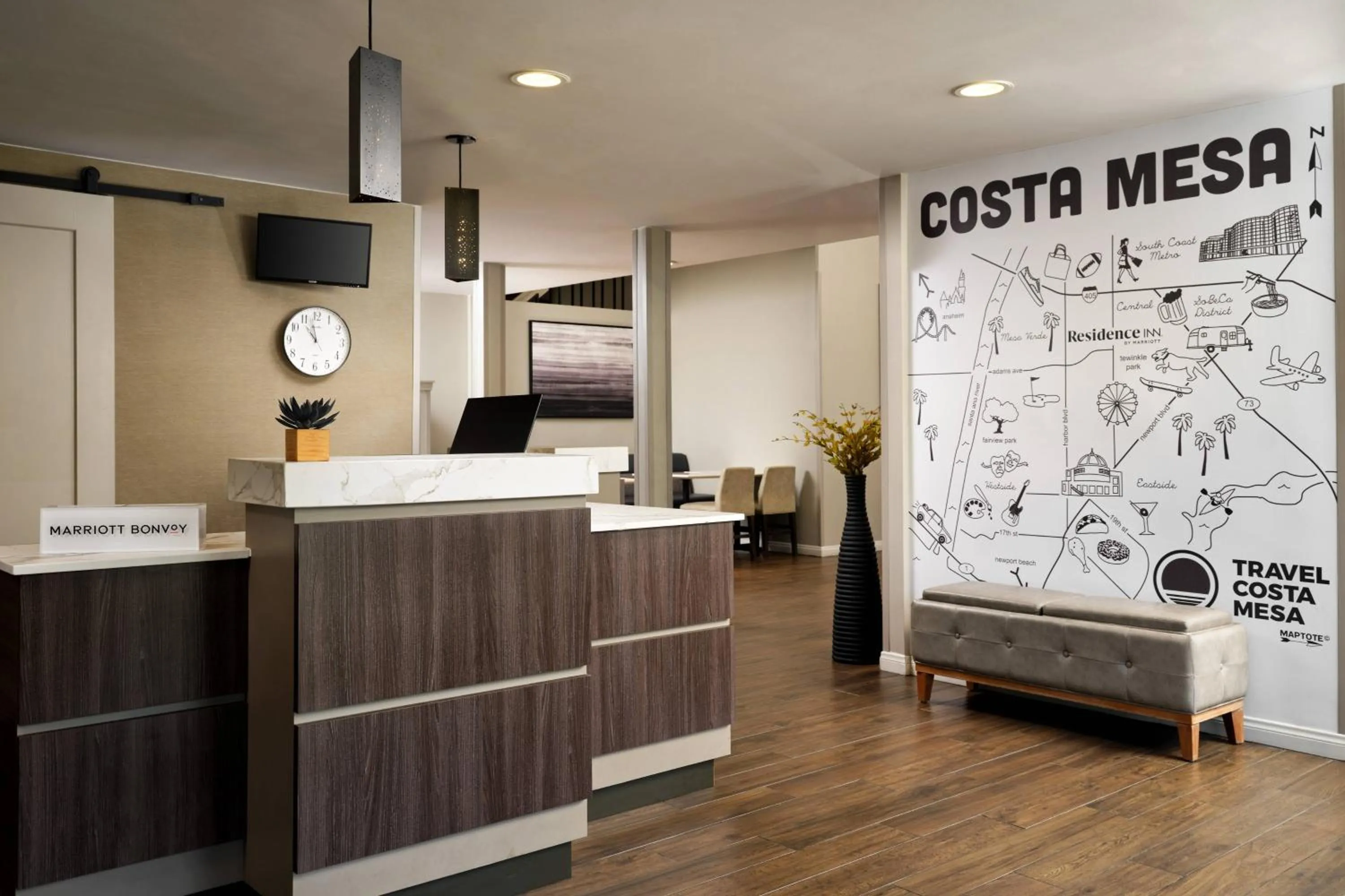Lobby or reception in Residence Inn Costa Mesa Newport Beach