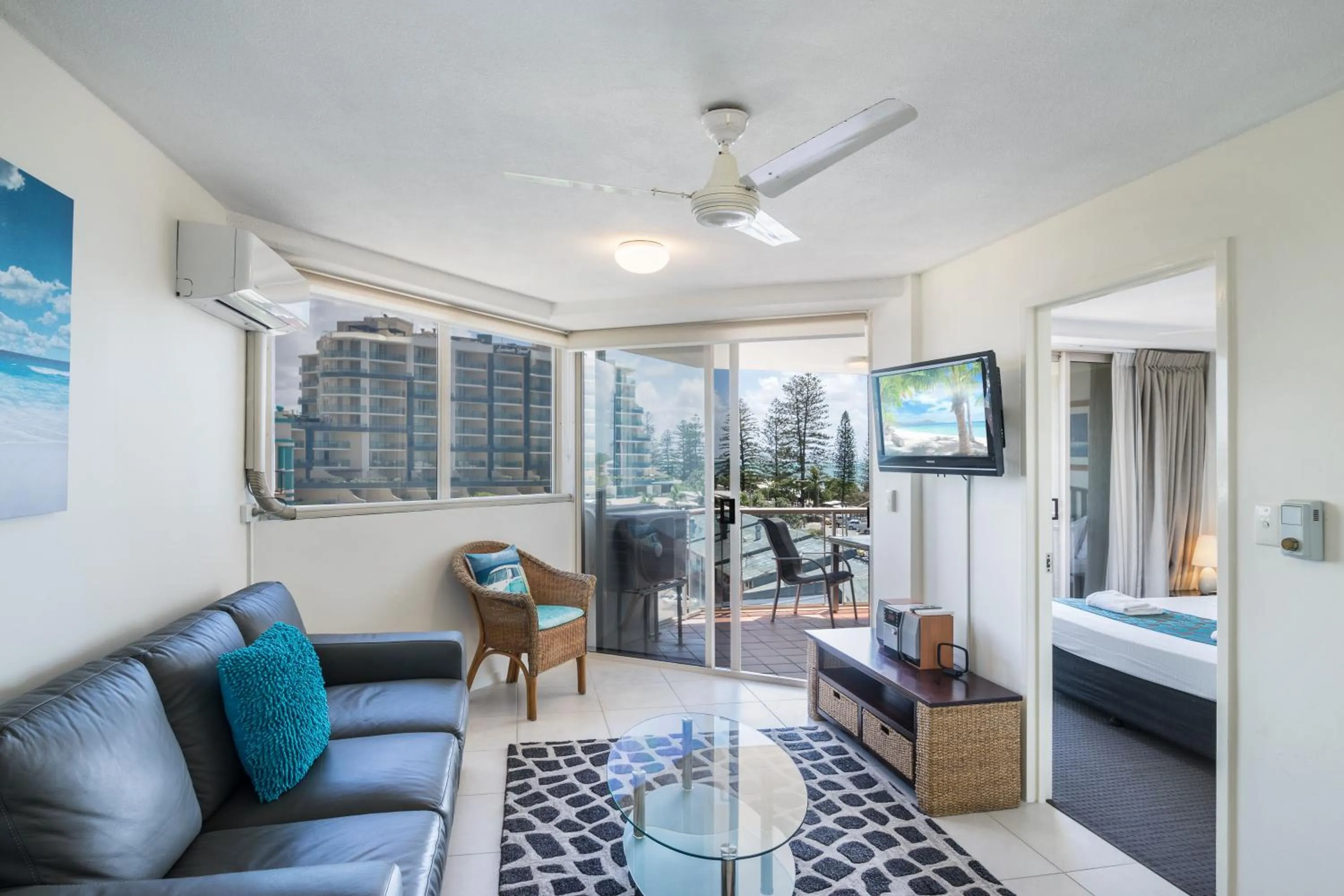 Balcony/Terrace, Bed in Sandcastles Mooloolaba