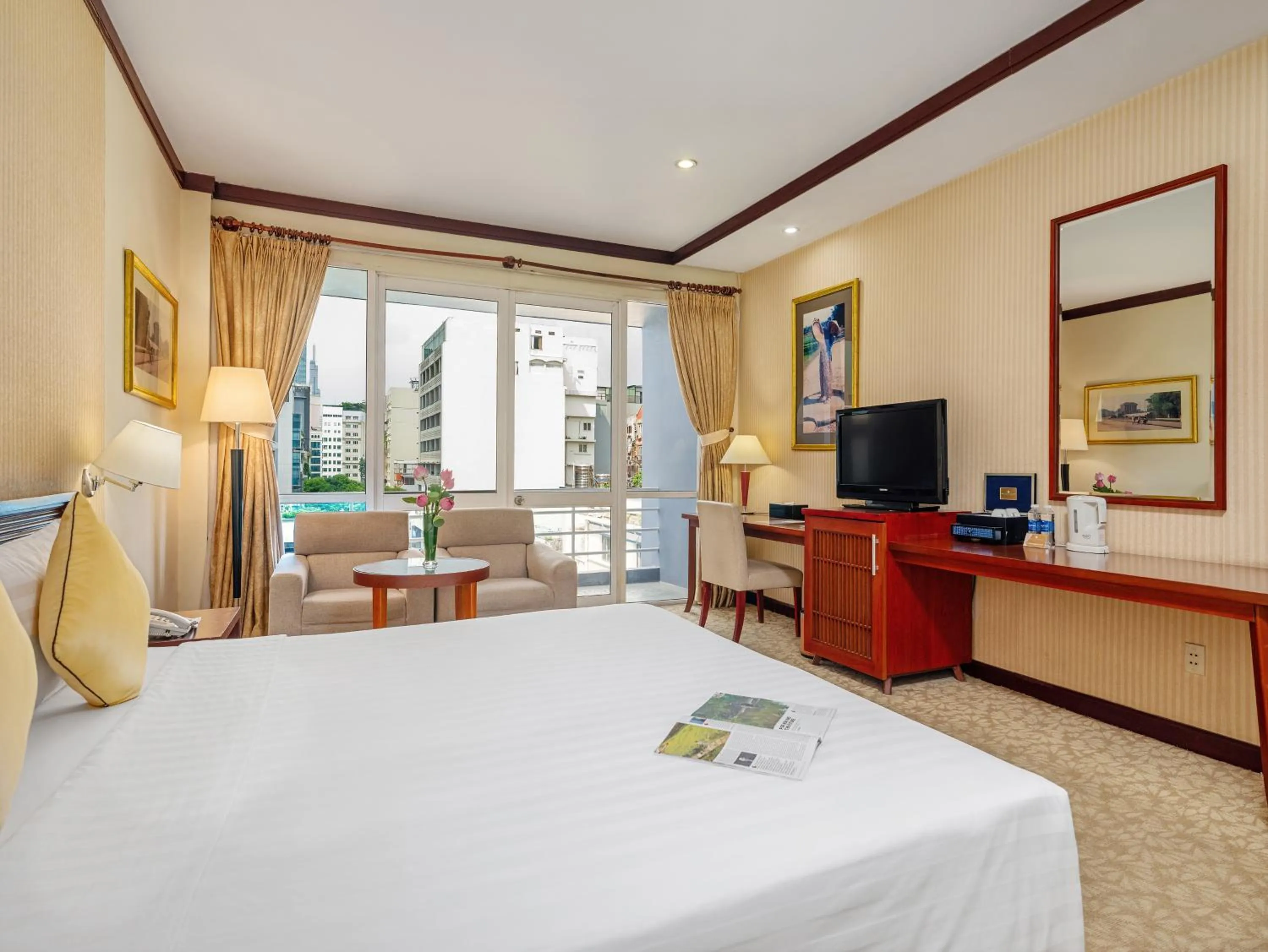 Bed in Bong Sen Hotel Saigon