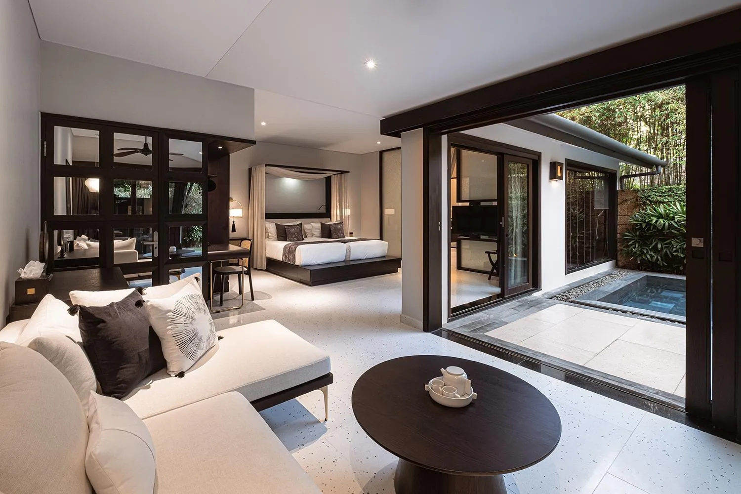 Pool view, Bed in TIA Wellness Resort - Spa Inclusive