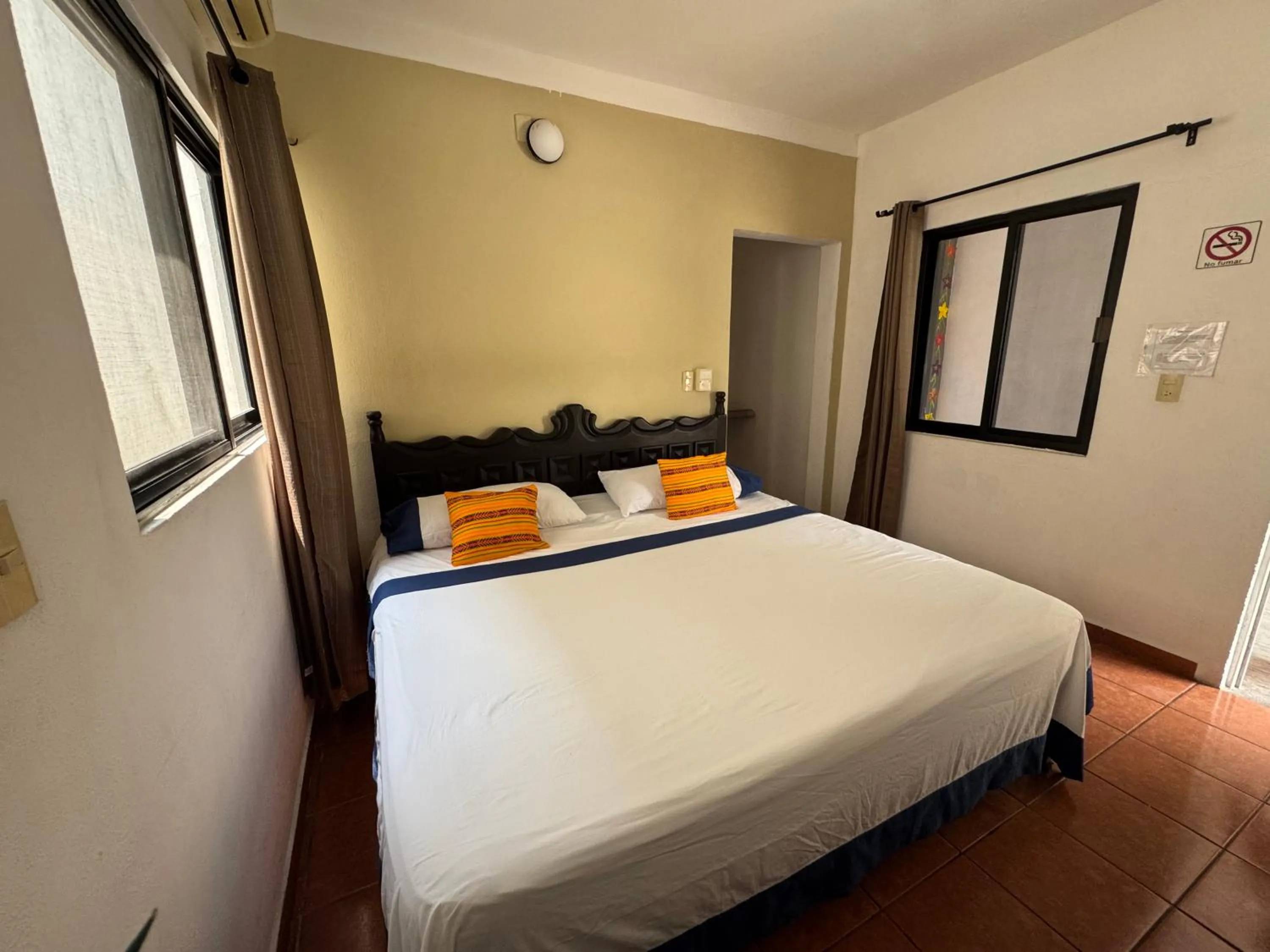 Bed in Hotel Casa Zoque Colonial