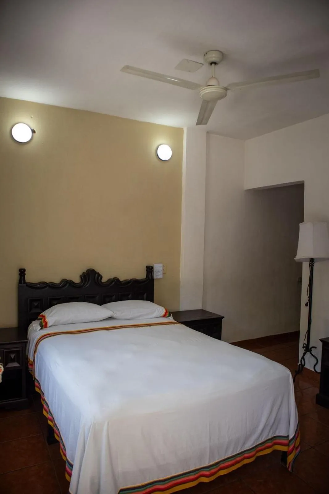 Bed in Hotel Casa Zoque Colonial