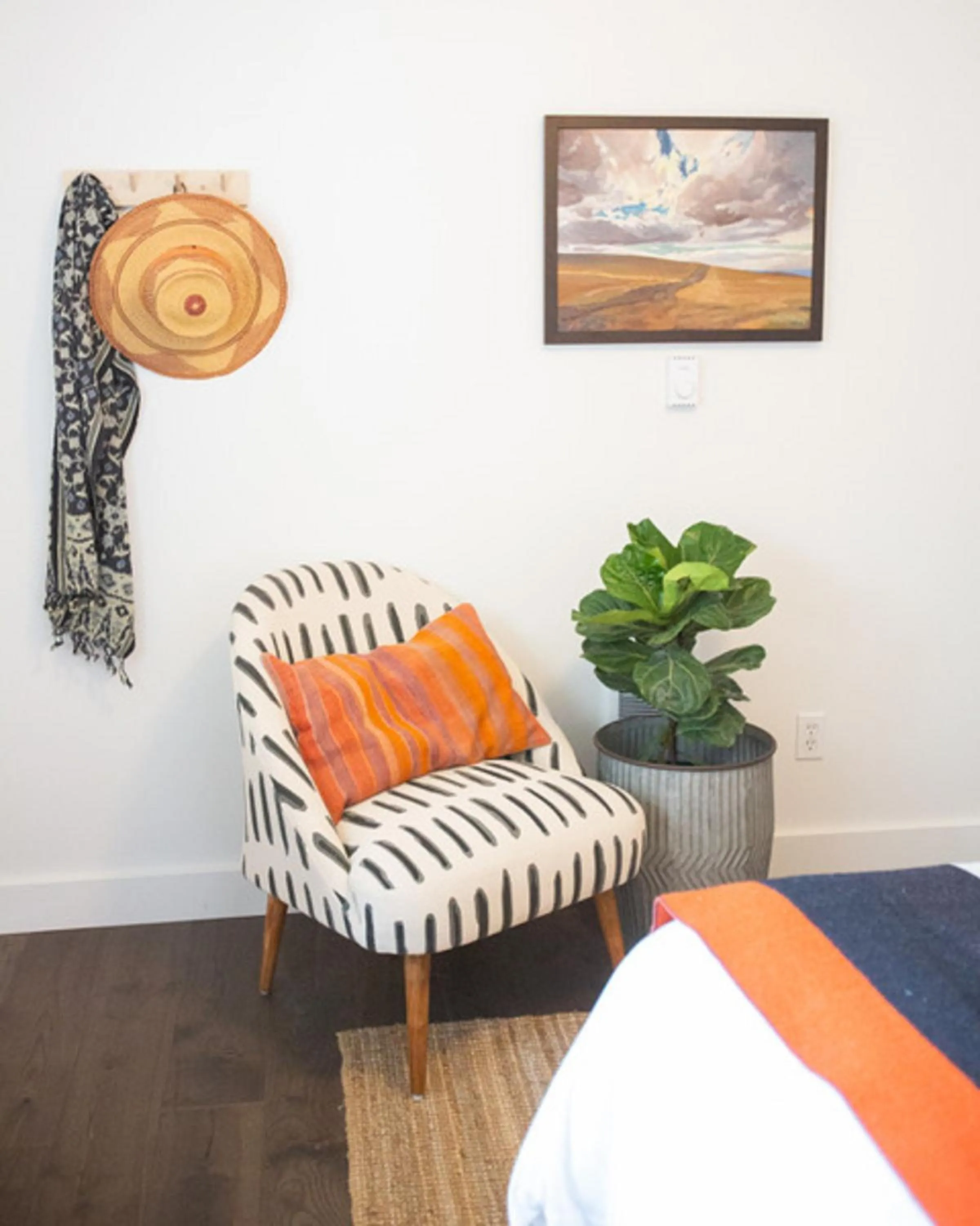 Decorative detail, Bed in RubyJune Inn