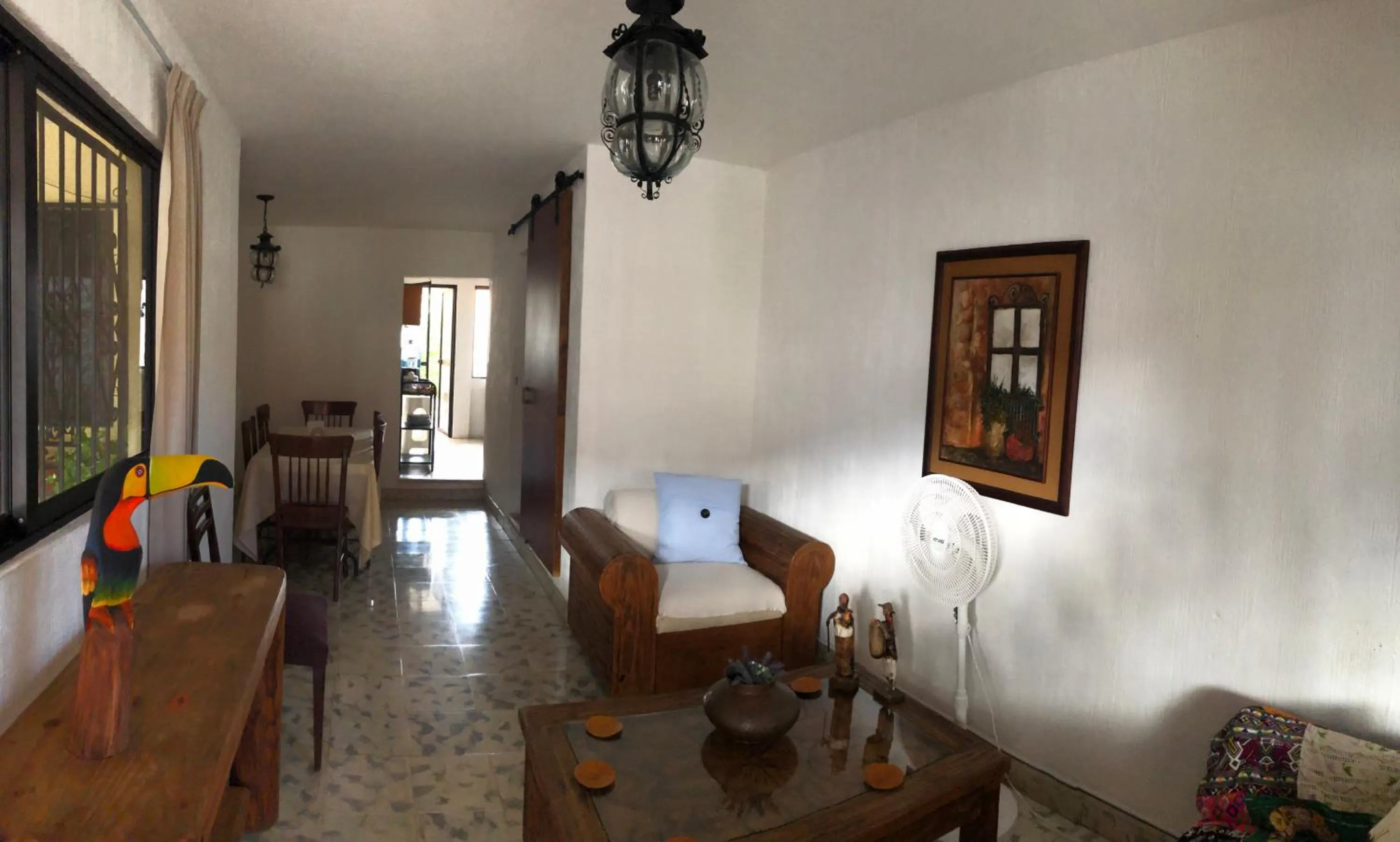 Seating area in La Casa del Chac