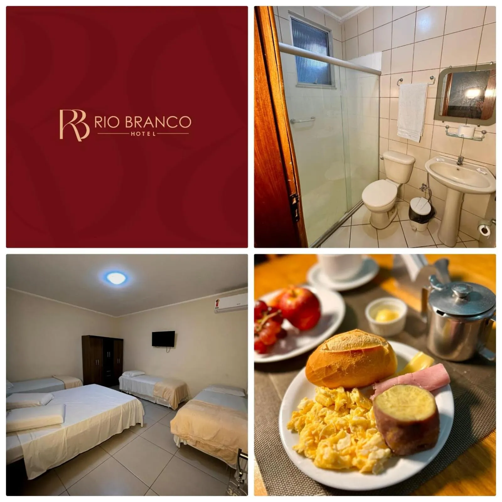 Bed in Hotel Rio Branco