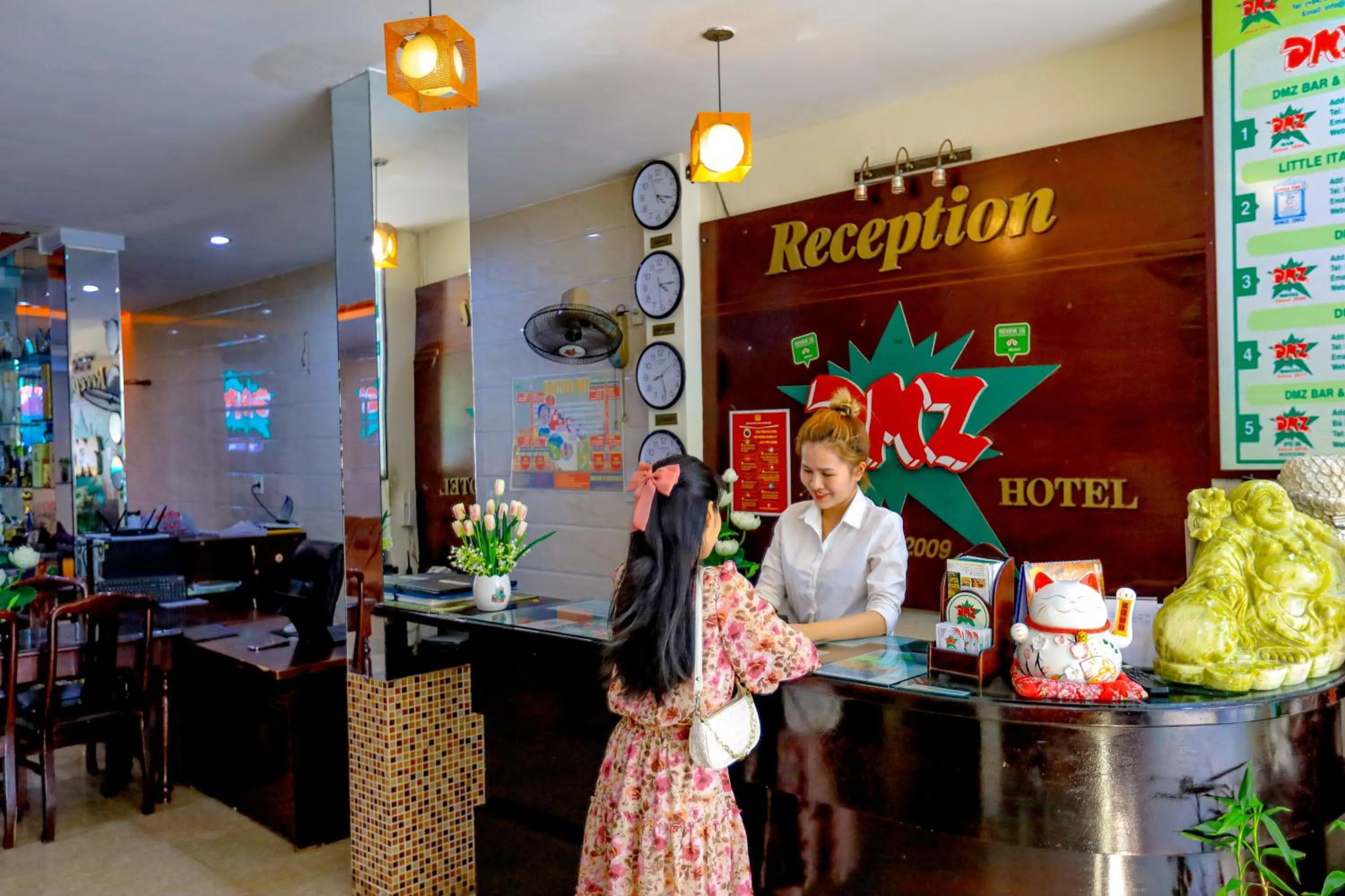 Communal lounge/ TV room in DMZ Hotel