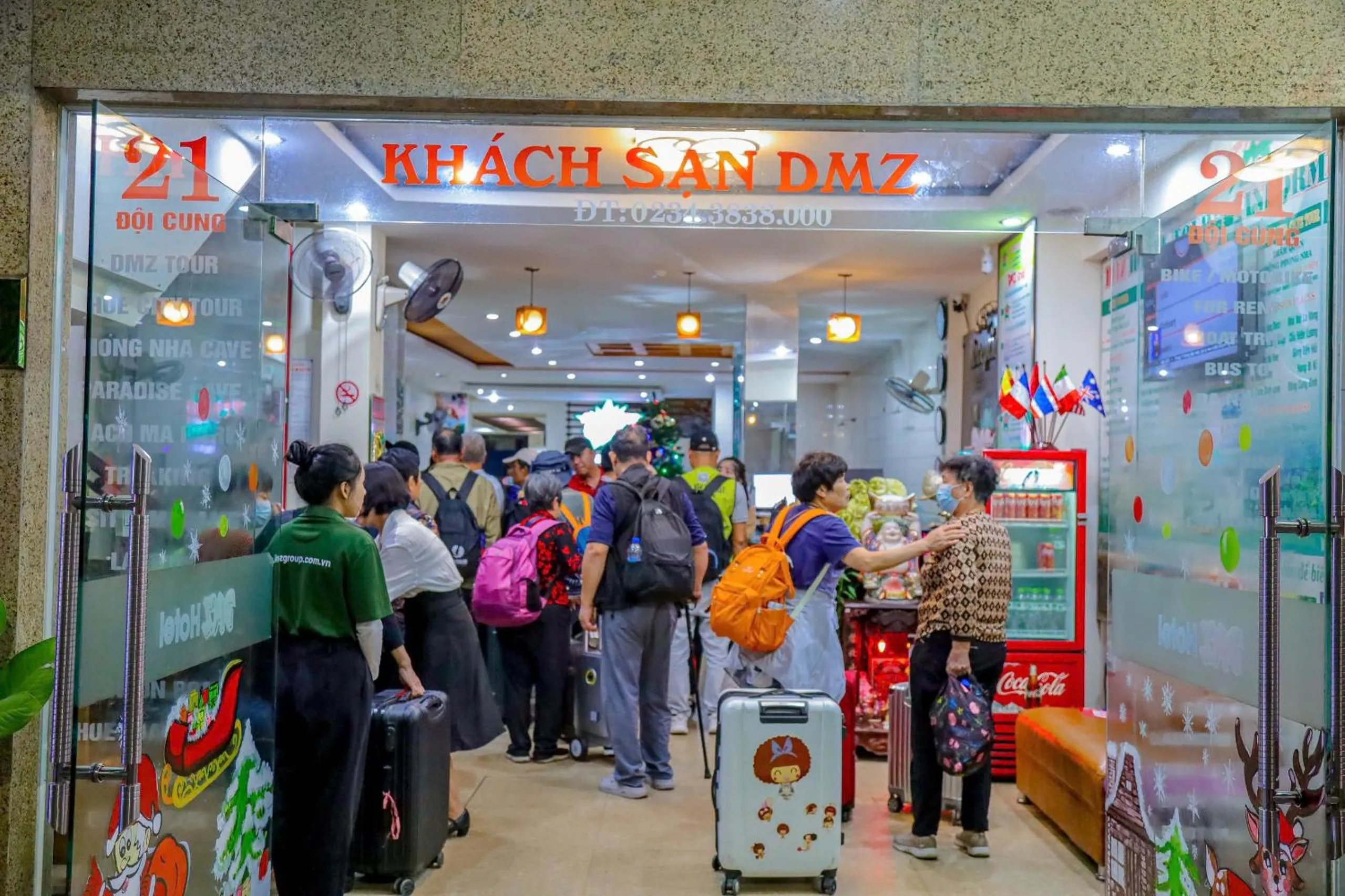 group of guests in DMZ Hotel