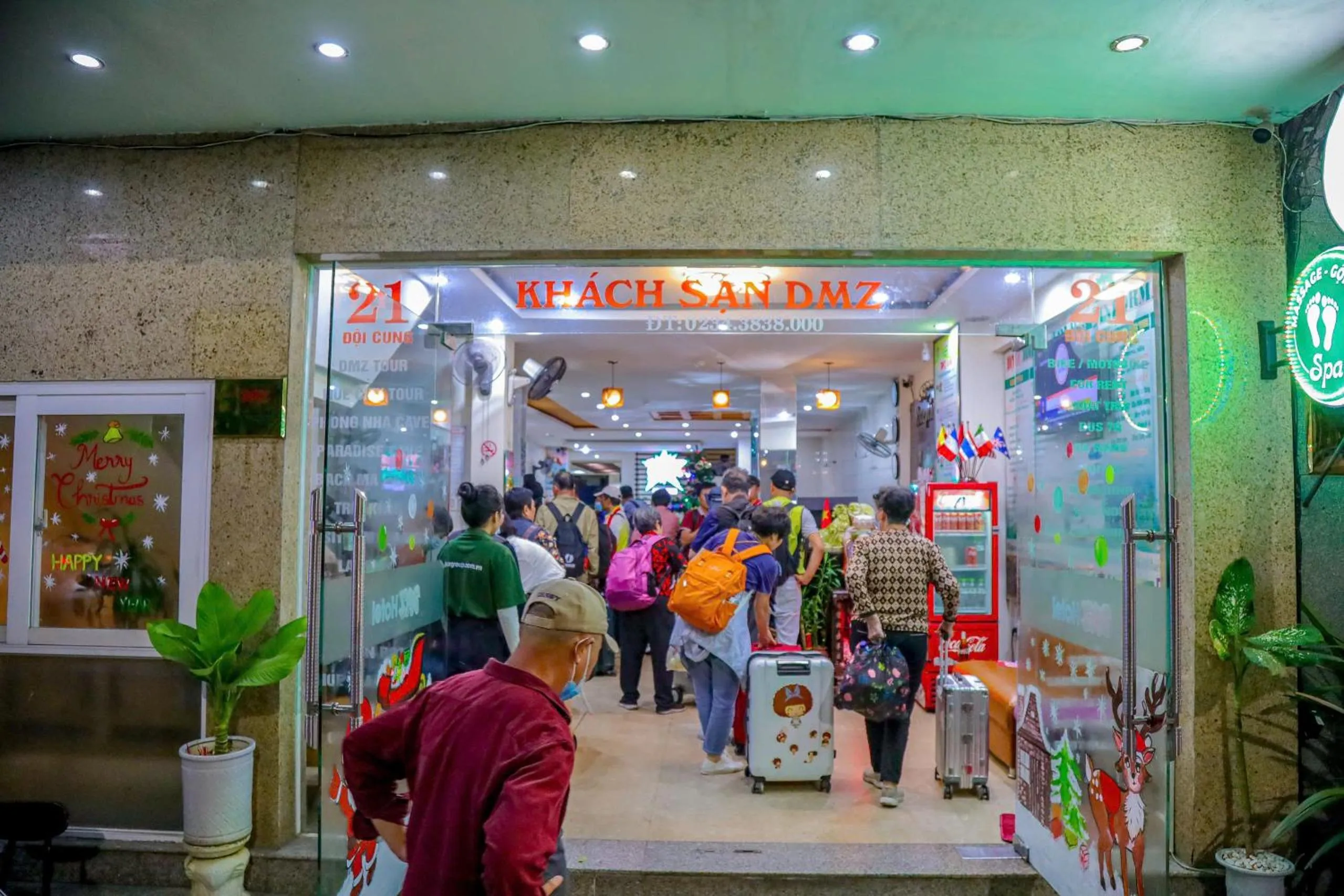 Communal lounge/ TV room in DMZ Hotel