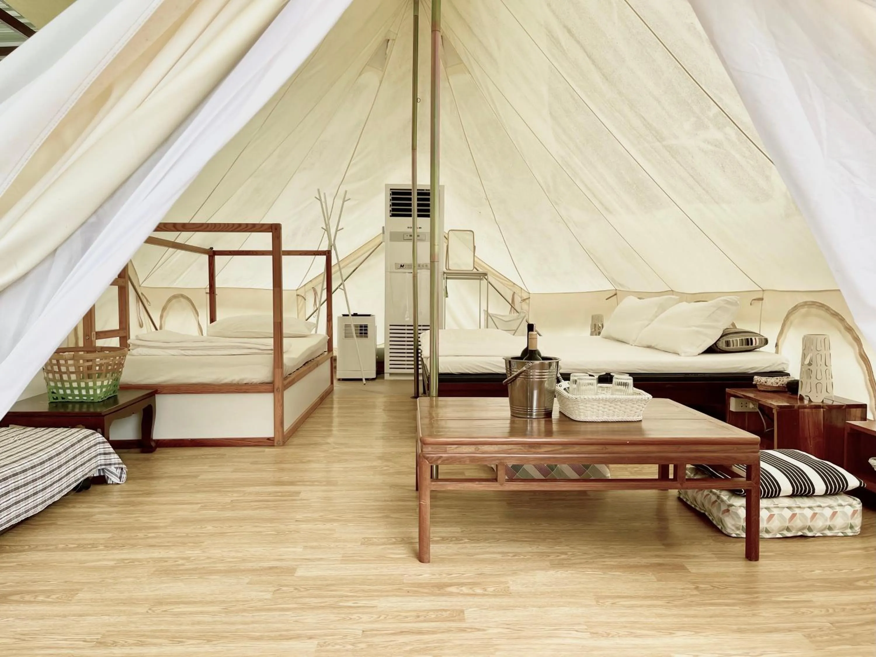 Bed in BaanRai KhunYa บ้านไร่คุณย่า