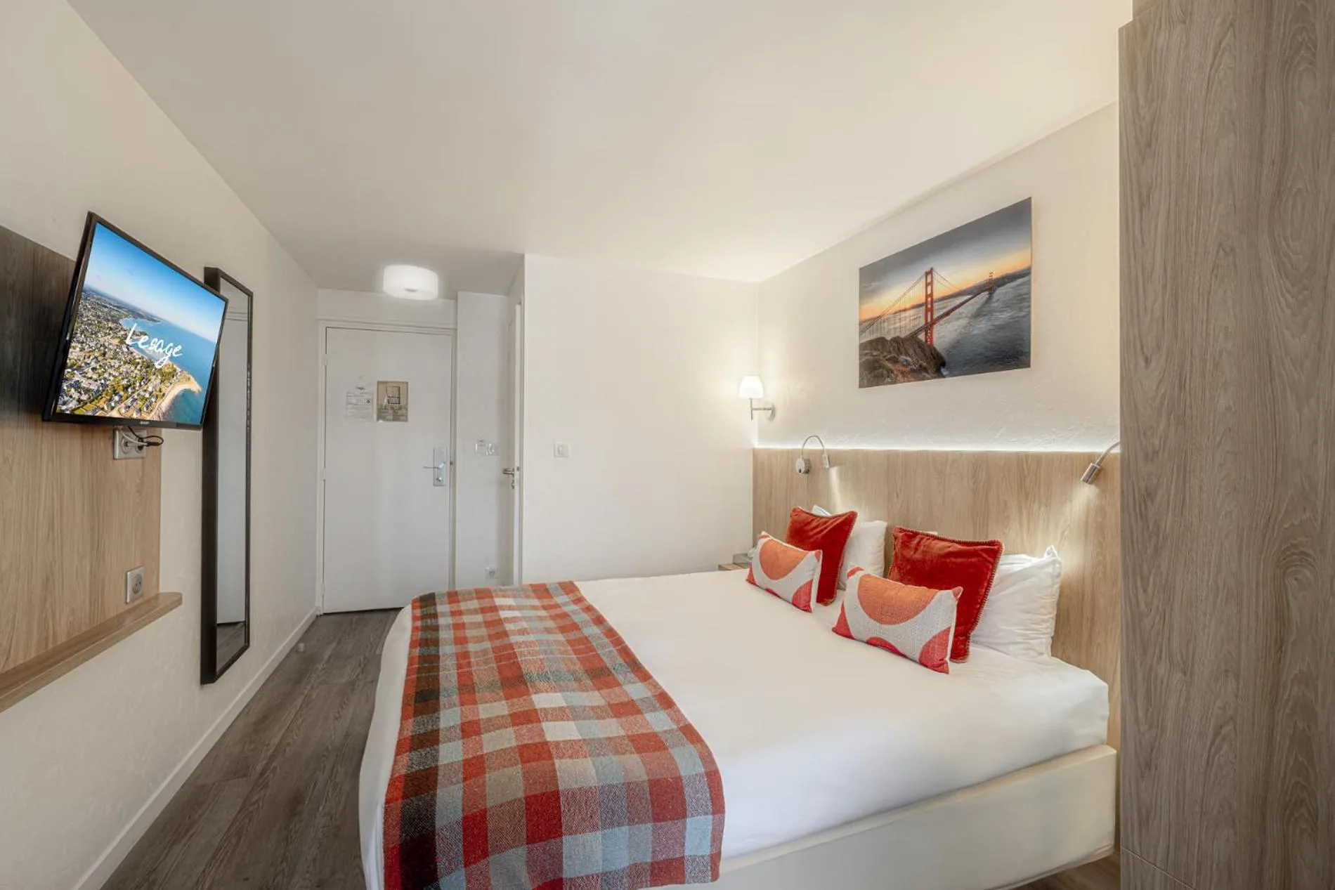 Bed in Hotel Restaurant Lesage