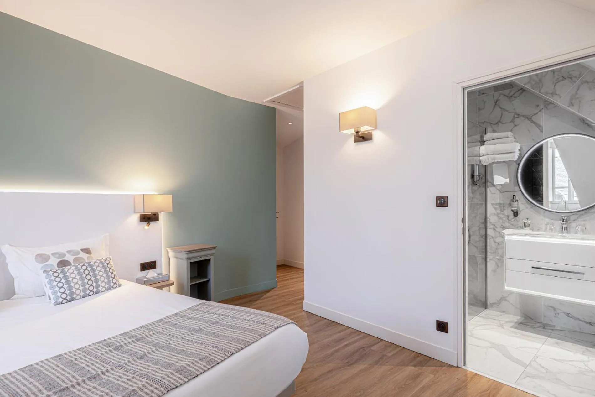 Bed in Hotel Restaurant Lesage