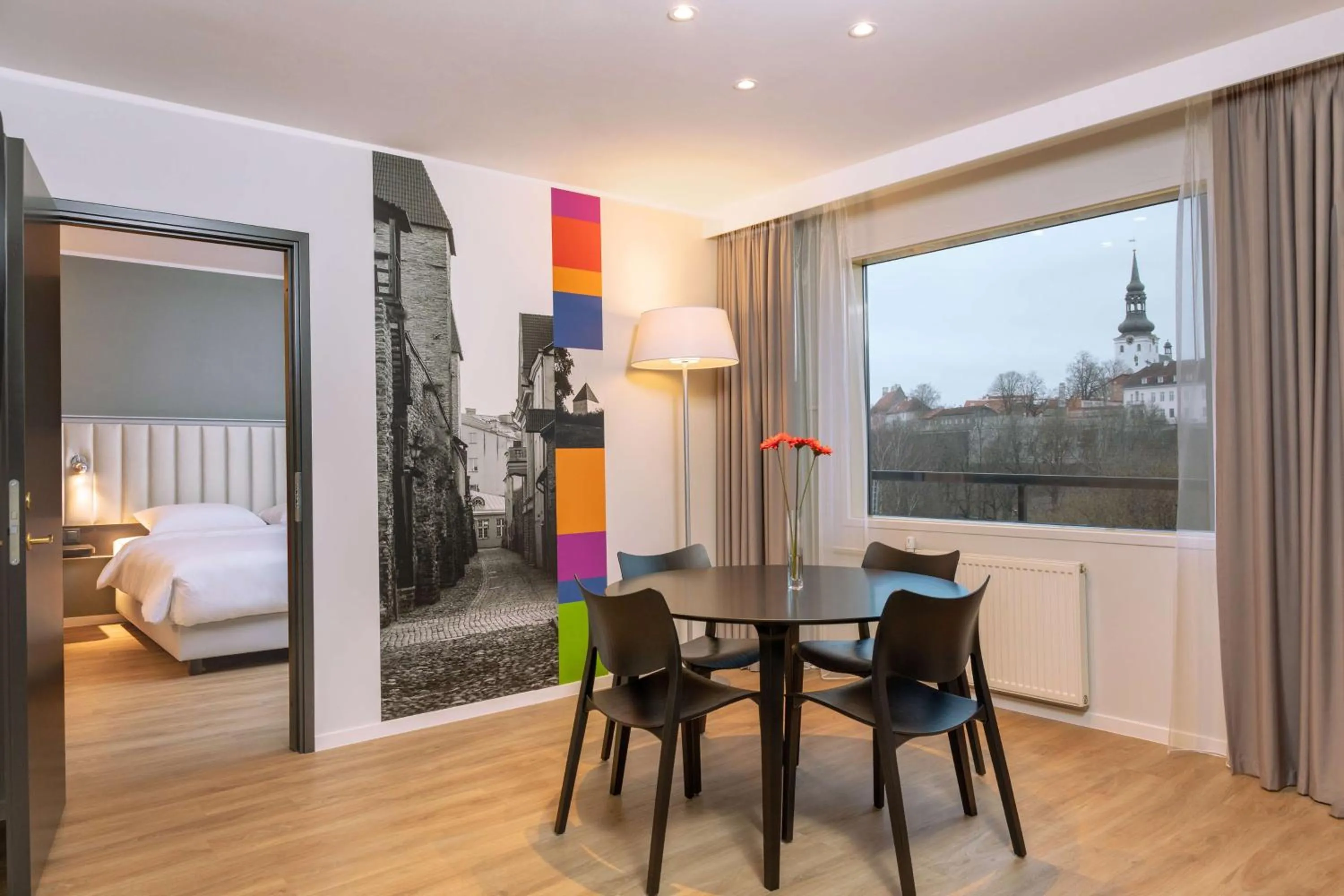 View (from property/room), Bed in Park Inn by Radisson Meriton Conference & Spa Hotel Tallinn