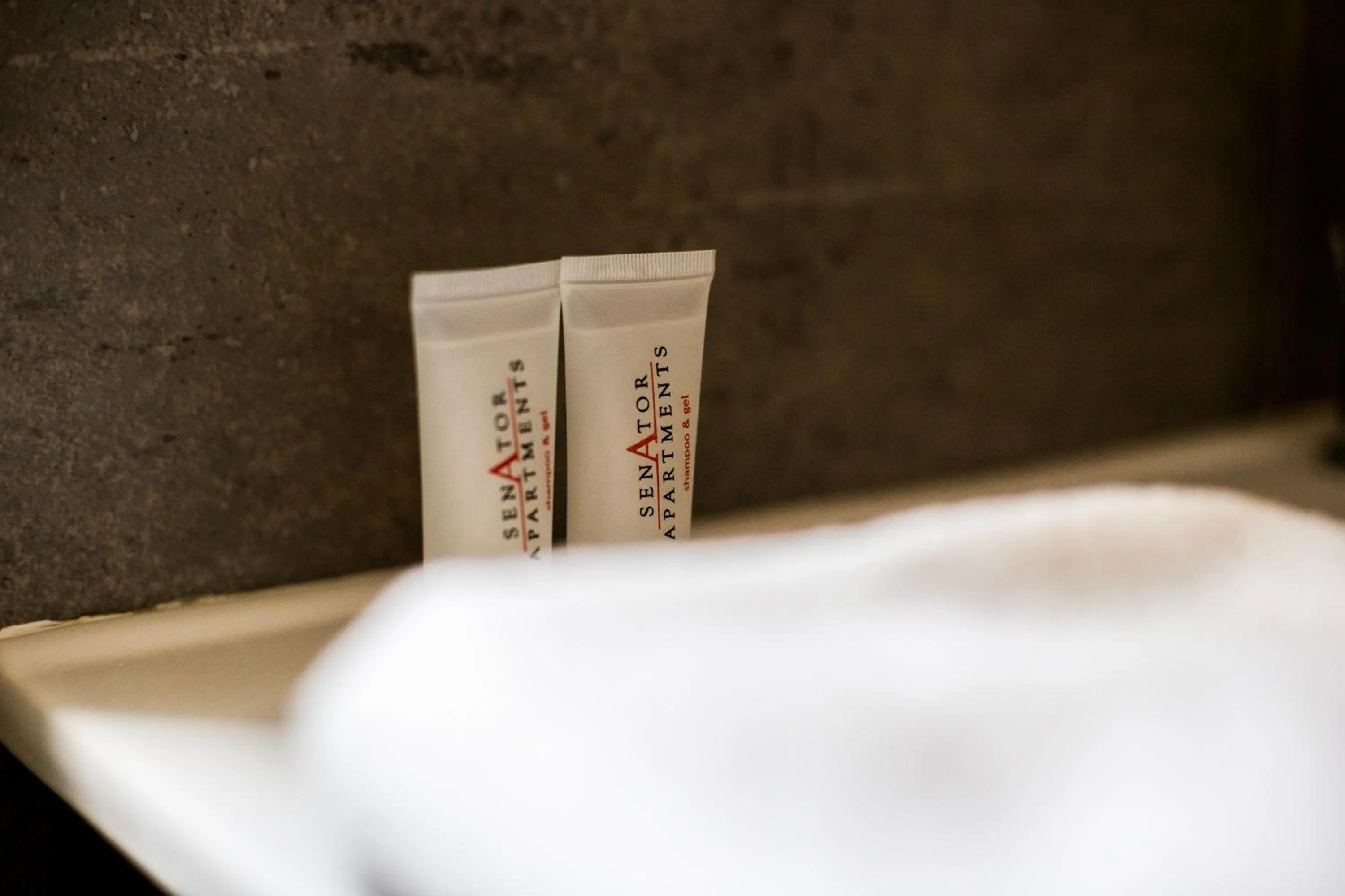 Bathroom in Senator Warsaw Apartments