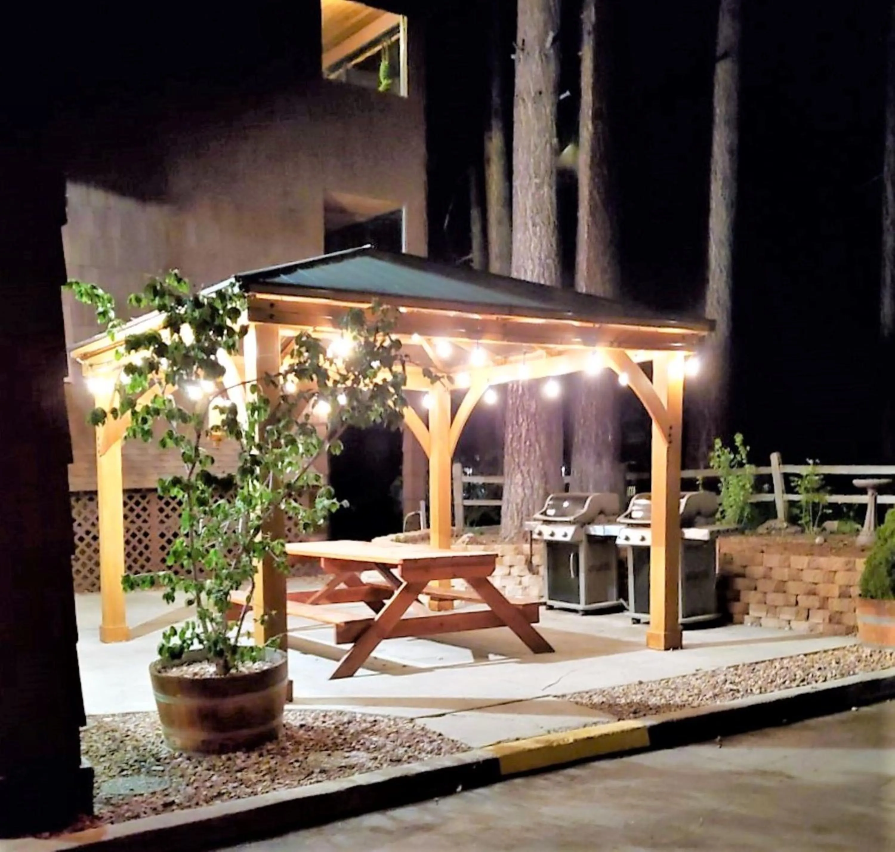 Patio in Snow Lake Lodge
