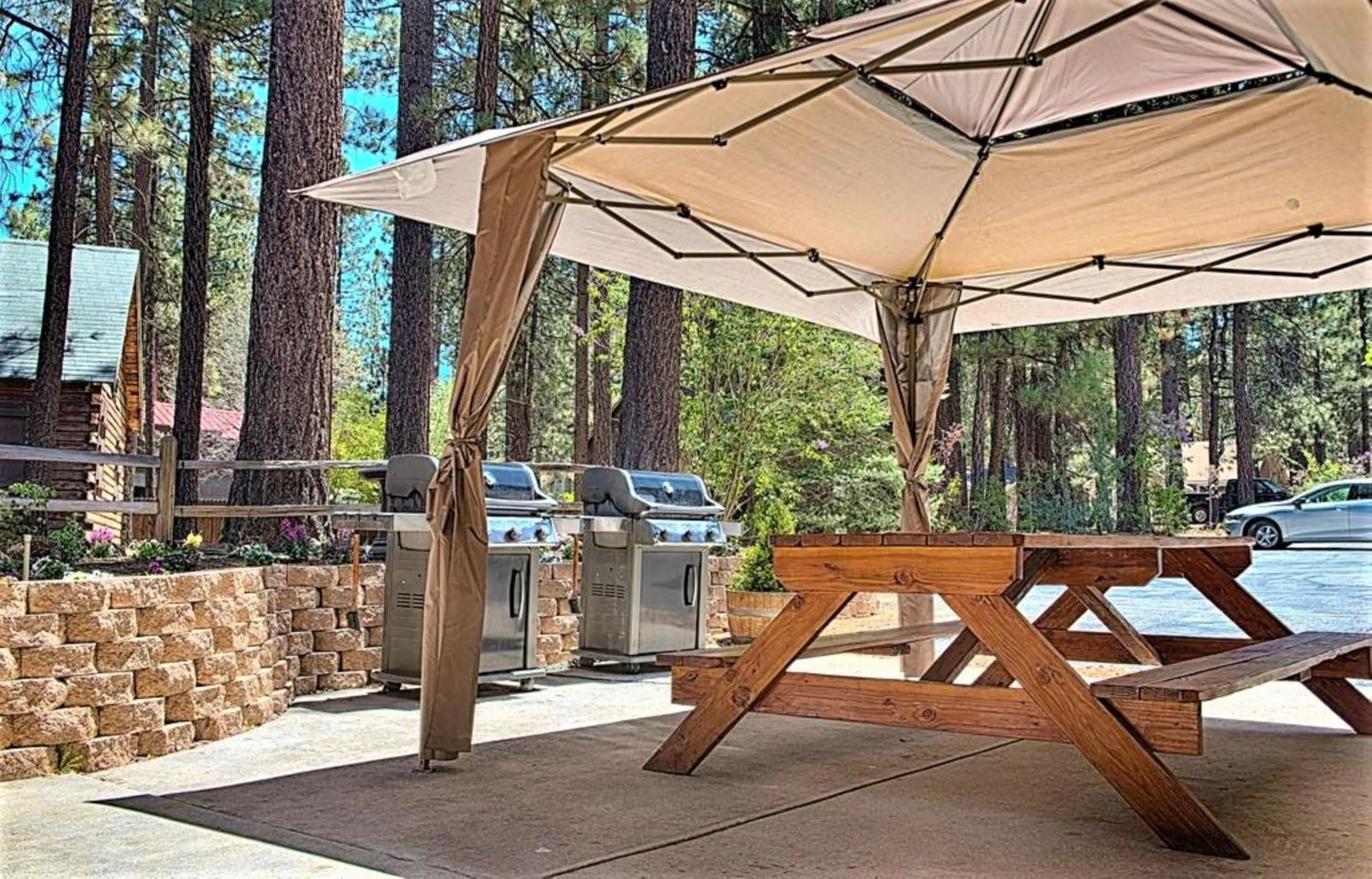 Patio in Snow Lake Lodge